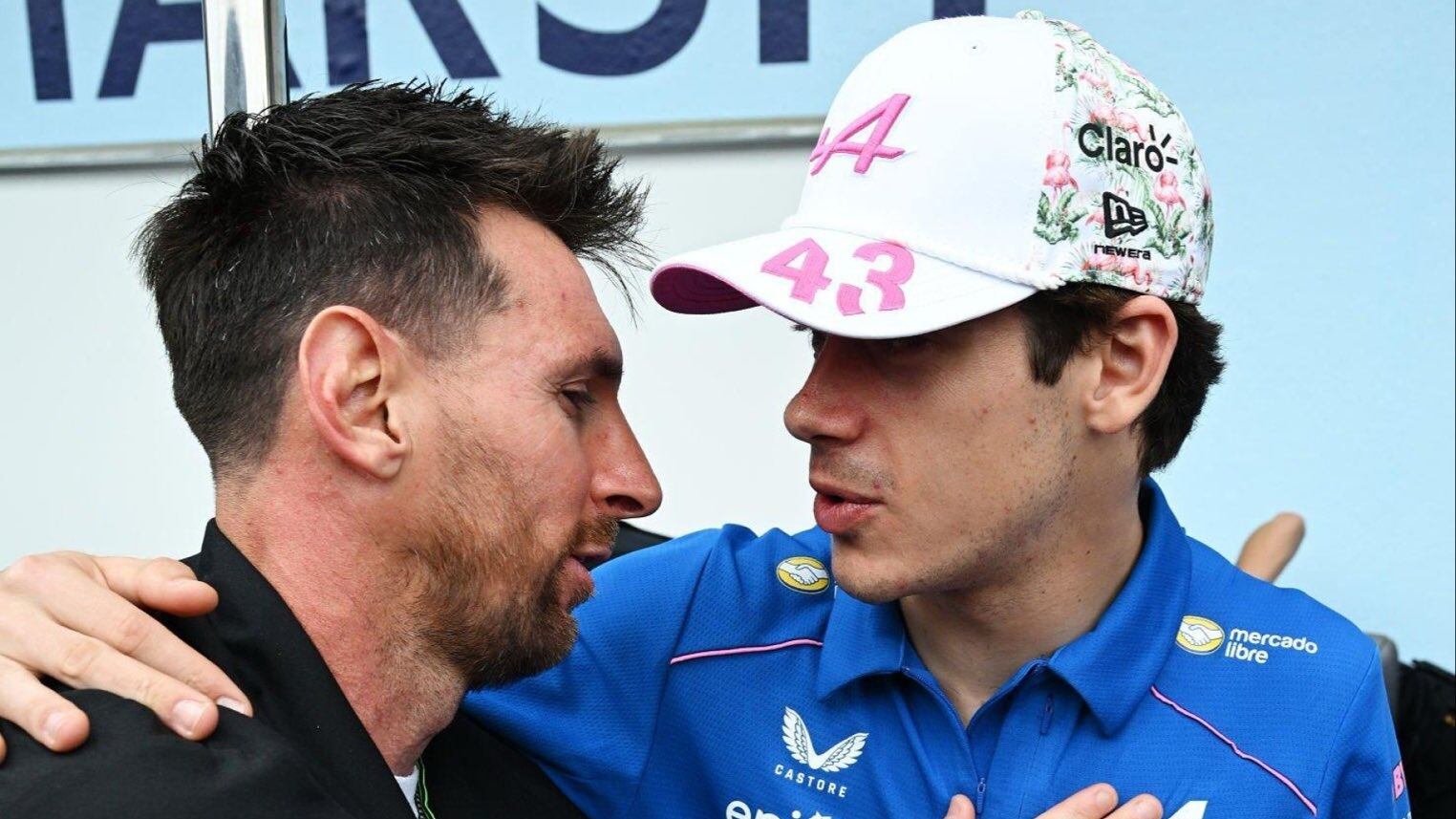 Lionel Messi dijo presente en el GP de Miami y aprovechó la situación para apoyar a Franco Colapinto (@fracolapinto)