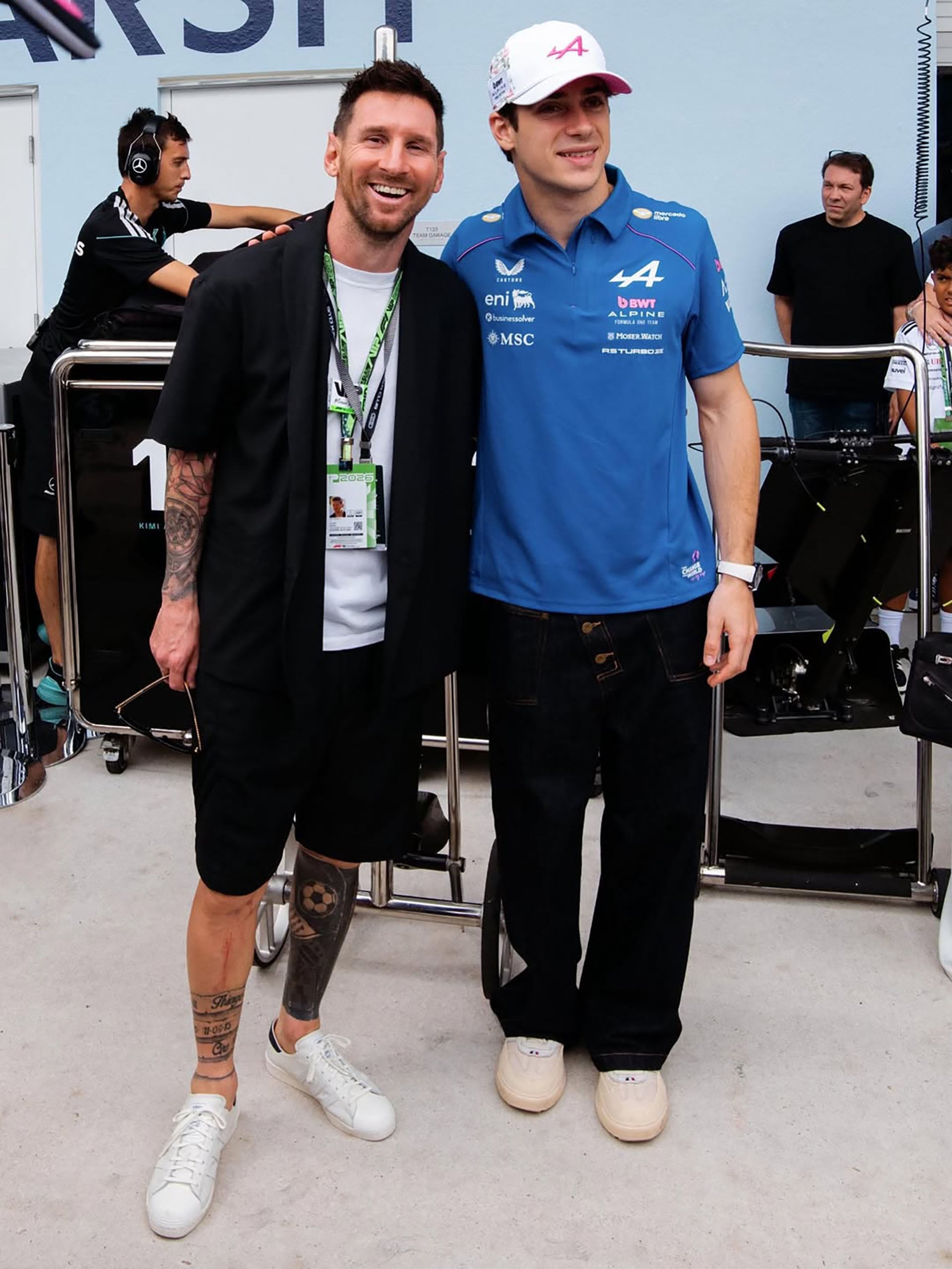 Messi visitó a Franco Colapinto antes del inicio de la carrera
