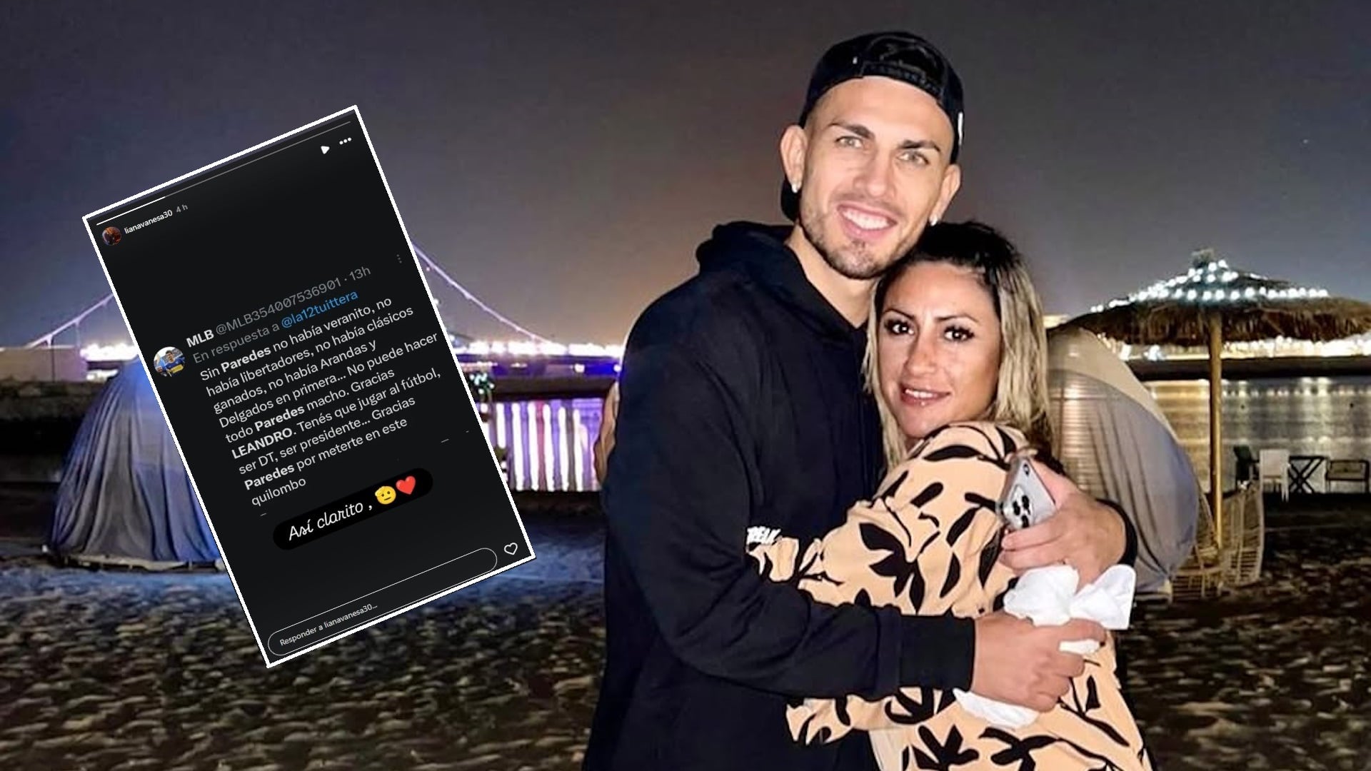 La hermana de Leandro Paredes también había replicado un posteo en favor del futbolista