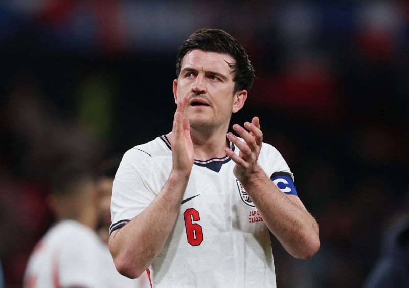 Harry Maguire en uno de sus últimos partidos con la selección de Inglaterra (Reuters/Paul Childs)