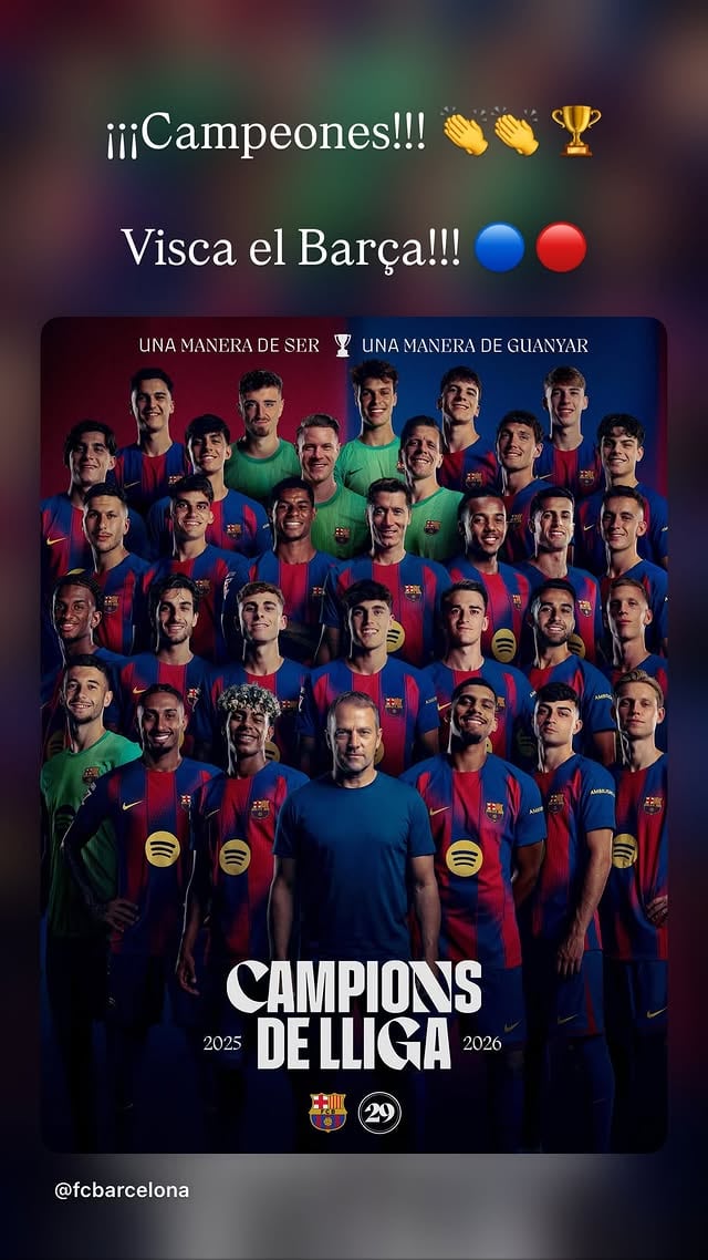 El posteo de Messi tras el título de Barcelona por La Liga de España