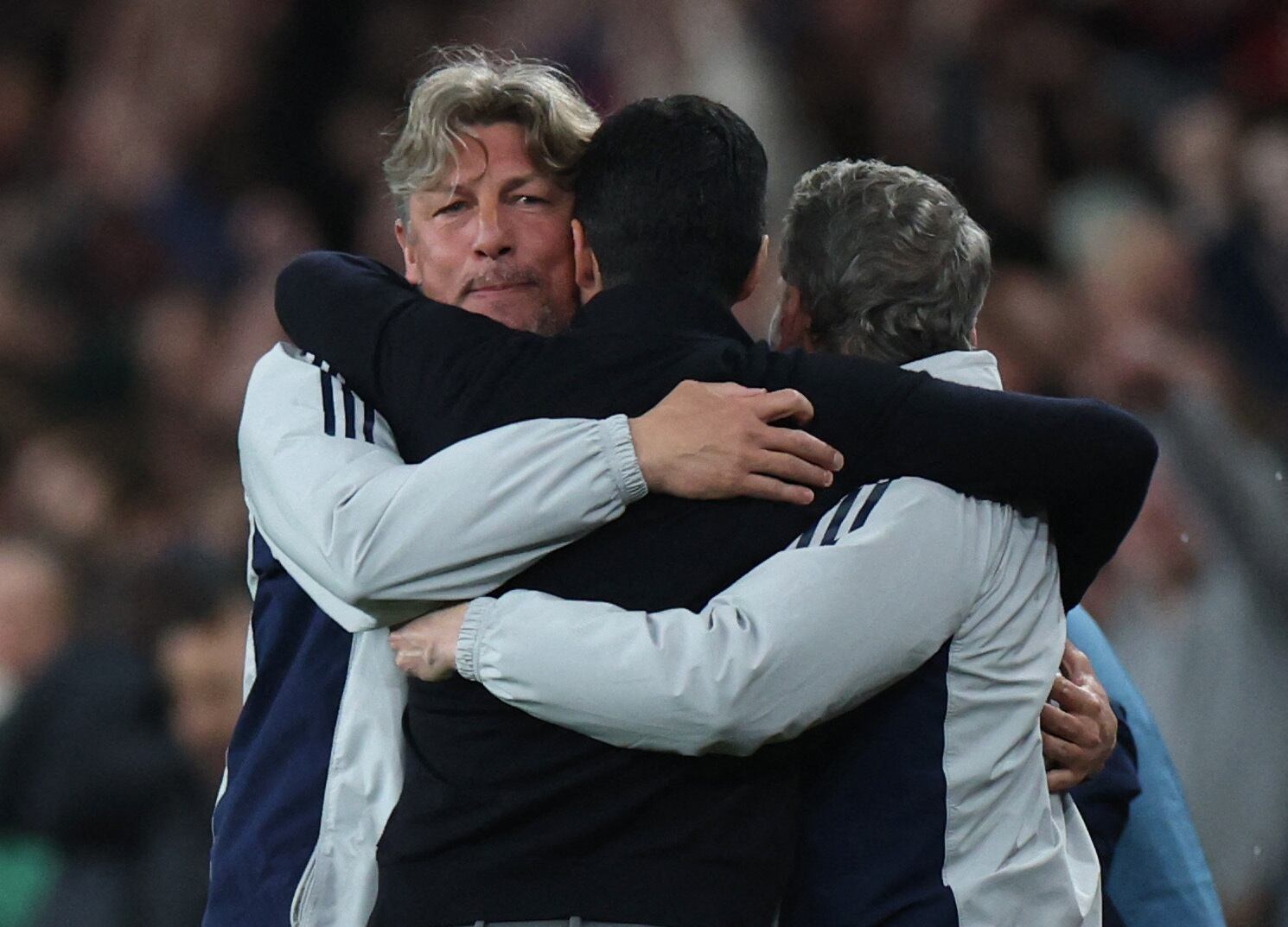 Gabriel Heinze y su amigo Mikel Arteta llevaron al Arsenal a la final de la Champions League (REUTERS/Hannah Mckay)