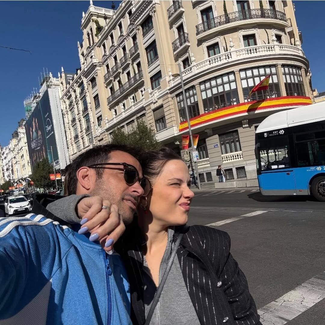 Ivana Figueiras y Darío Cvitanich en Madrid, una de las tantas ciudades que fue testigo de su relación