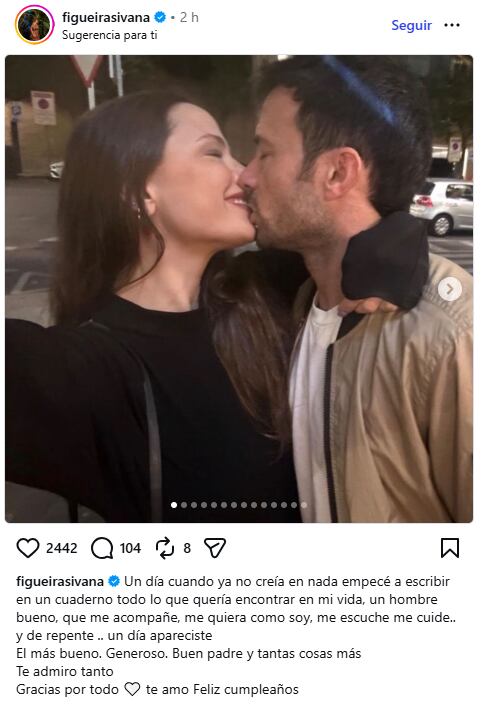 Ivana Figueiras compartió una declaración en la que revela que encontró en Cvitanich el hombre bueno y generoso que deseaba