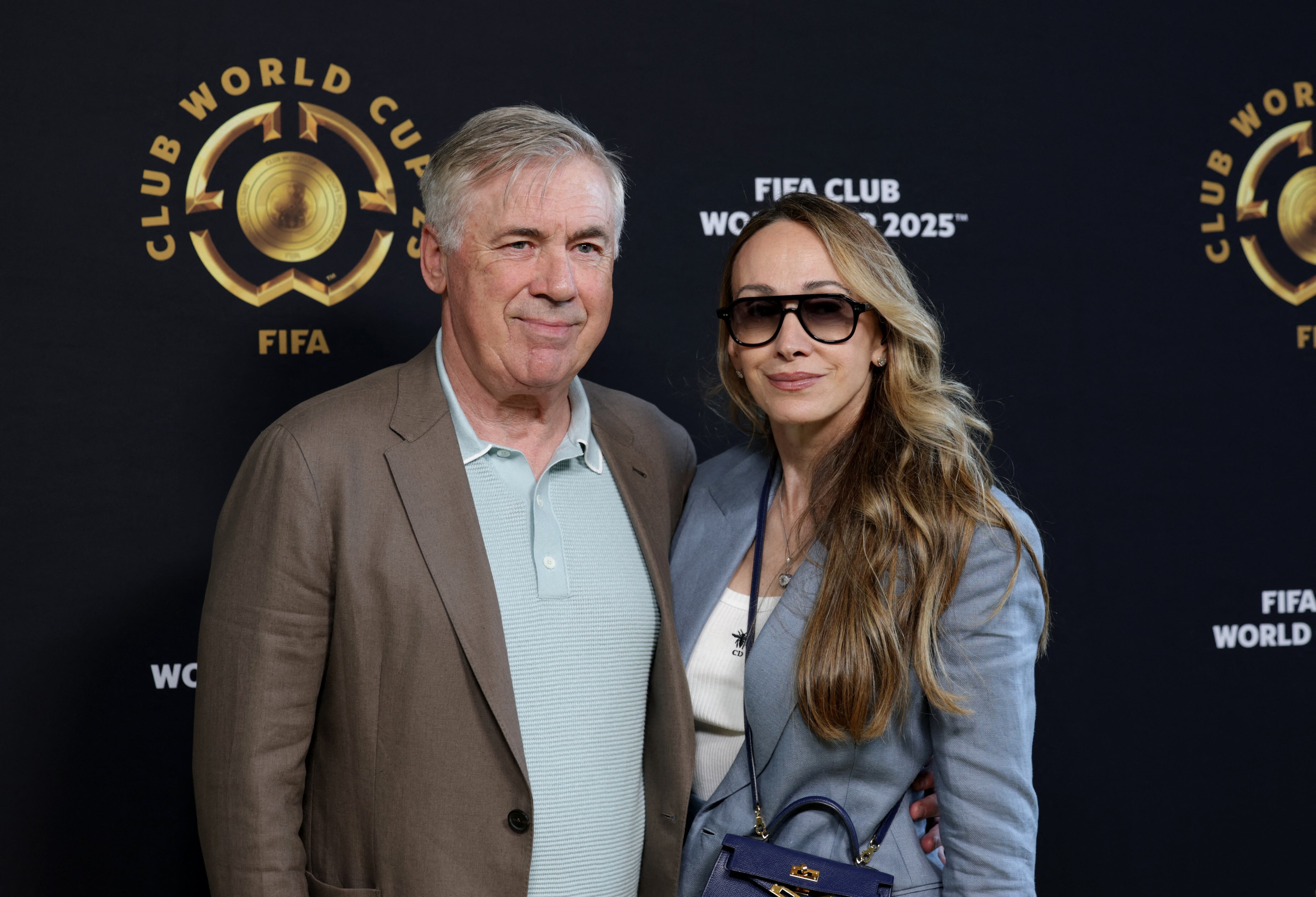 Carlo Ancelotti y Mariann Barrena (REUTERS/Jeenah Moon)
