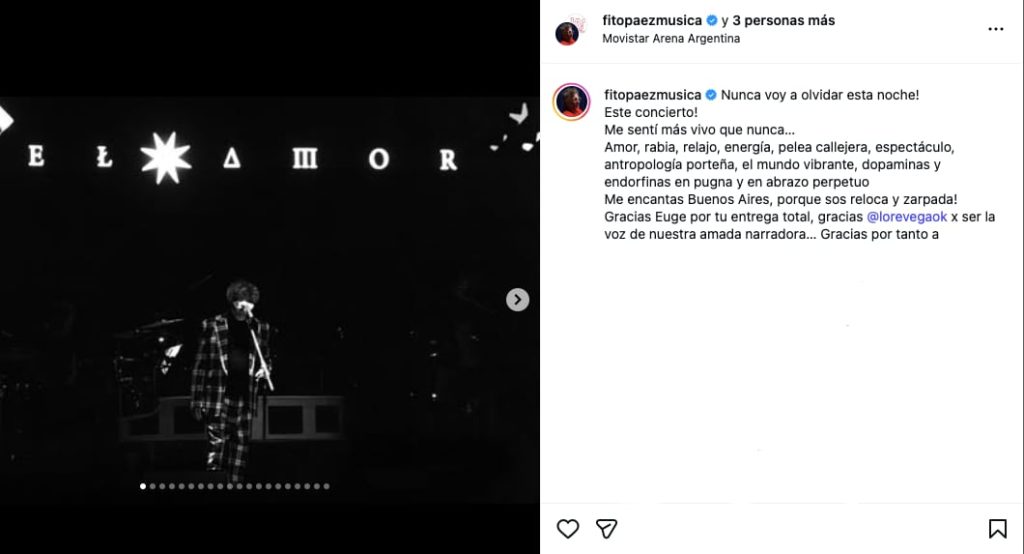 Fito Páez, entre silbidos y aplausos en su concierto en Buenos Aires: “Nunca voy a olvidar esta noche”