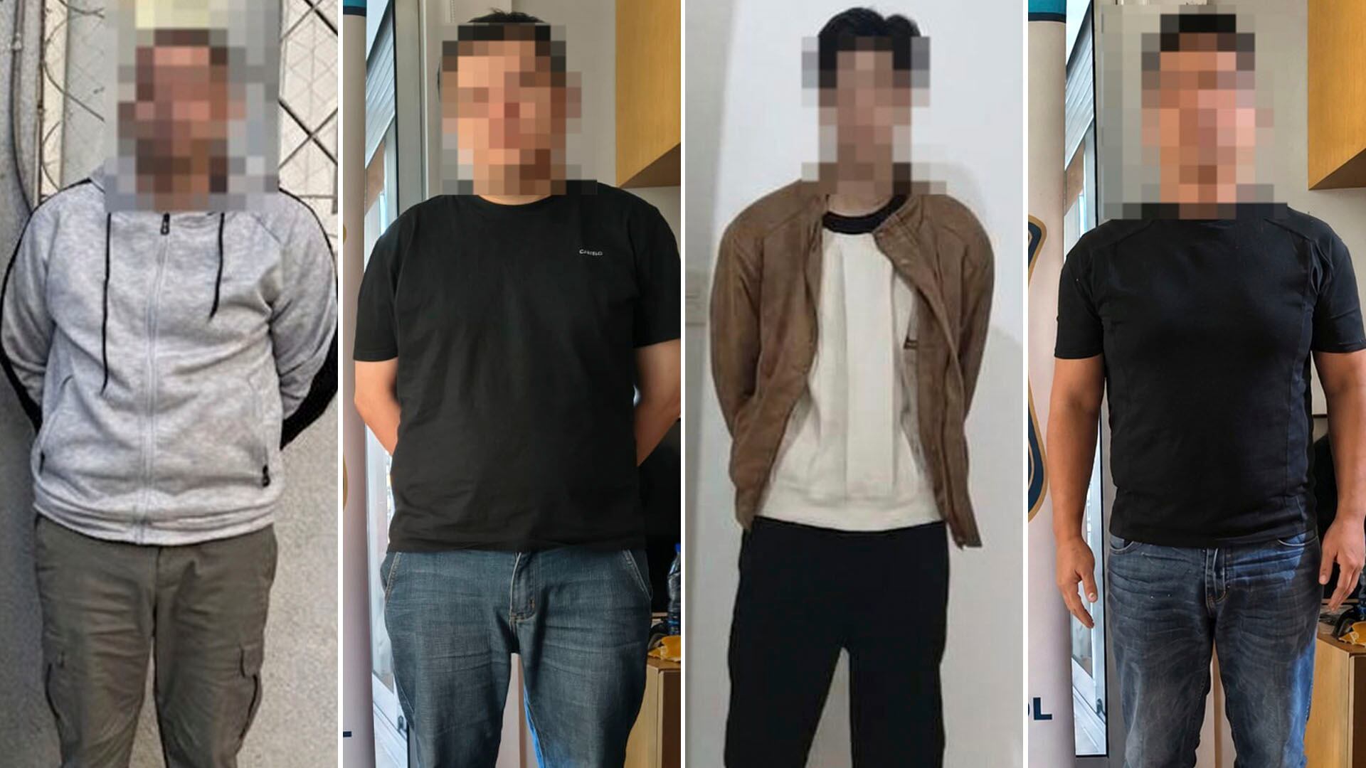 Los cuatro detenidos, tres de nacionalidad china y un argentino. 