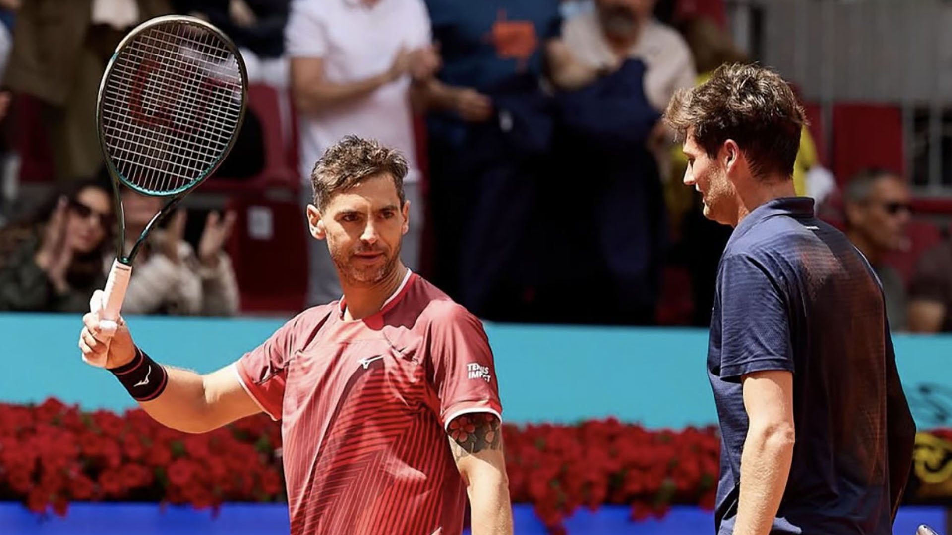 Guido Andreozzi en competencia en el Masters 1000 de Madrid (Crédito: ATP Tour)