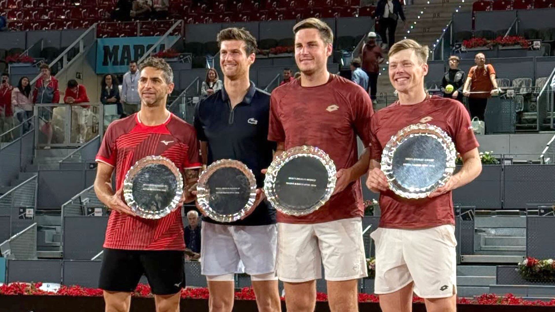 Guido Andreozzi, en dupla con el francés Manuel Guinard finalistas del Masters 1000 de Madrid (Crédito: ATP Tour)