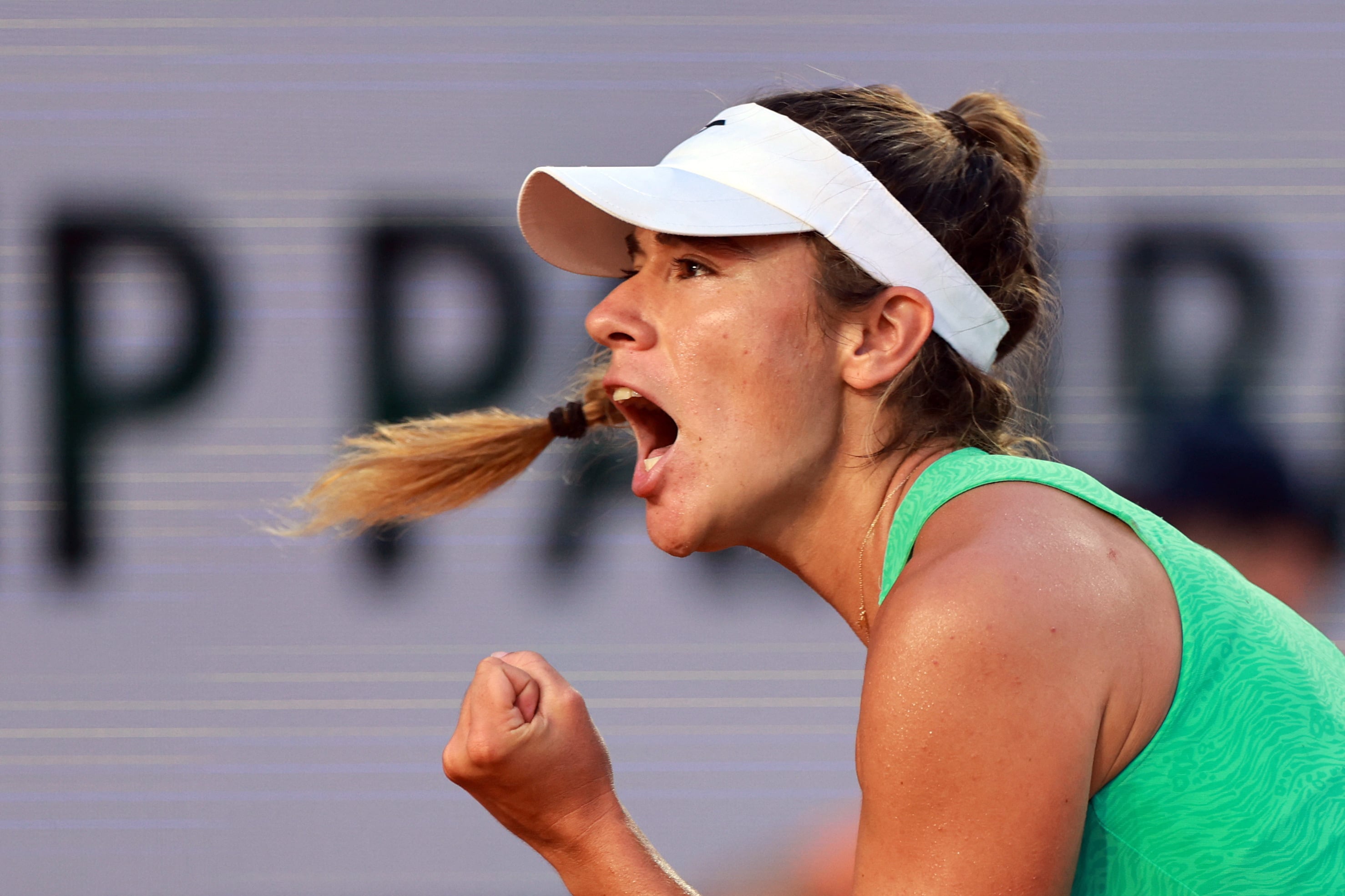 Solana Sierra logró un triunfo histórico en Roland Garros ante la 13° del mundo (Foto: Reuters/Stephanie Lecocq)