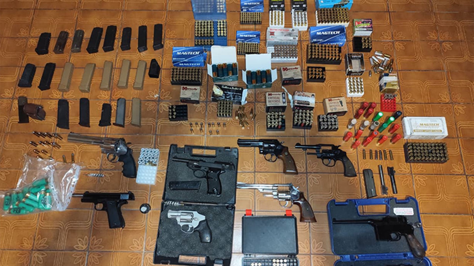 Armas y municiones incautadas