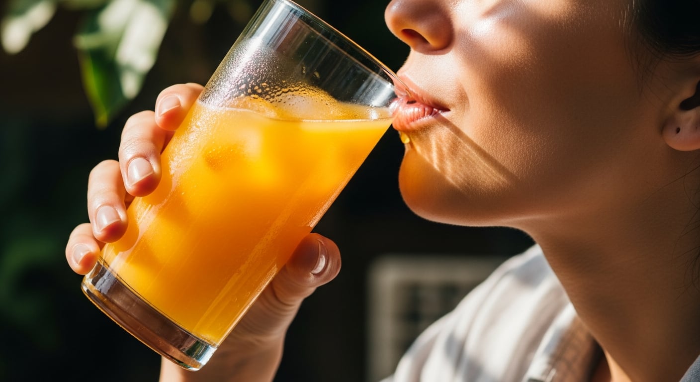 Un vaso de jugo de naranja concentra el azúcar de varias piezas de fruta y elimina casi toda la fibra de la pulpa (Imagen Ilustrativa Infobae)
