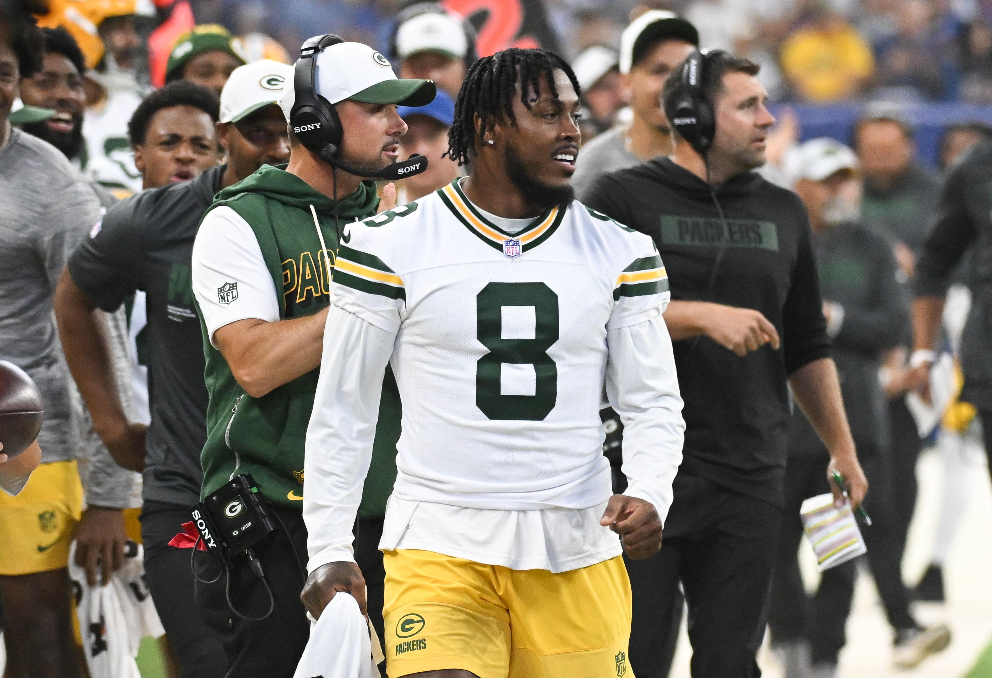Reconocido por su rendimiento en temporadas previas, Jacobs llegó a Green Bay tras destacarse con los Raiders (Robert Goddin-Imagn Images/REUTERS)