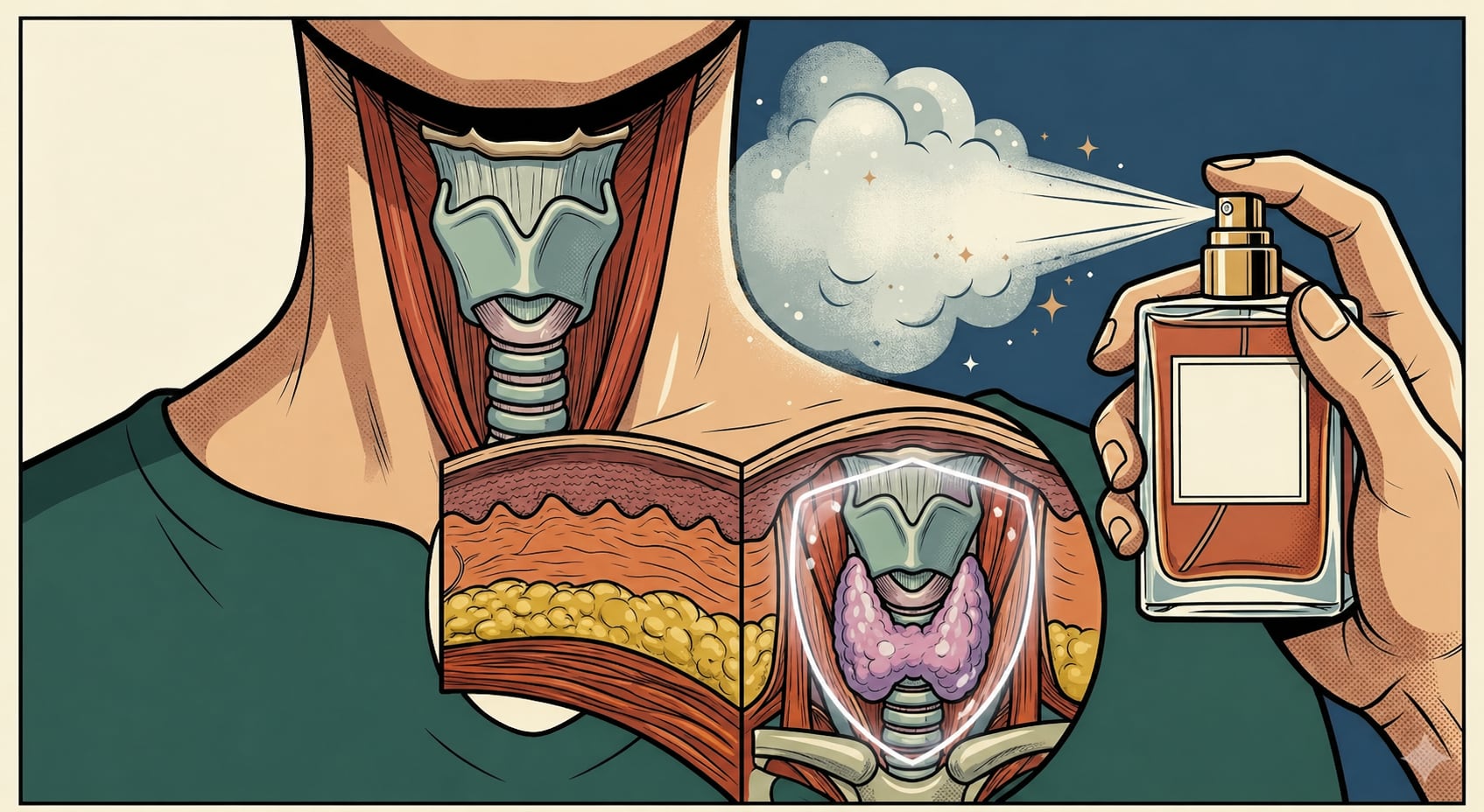 Las alertas sobre usar perfume en el cuello preocupan por supuestos riesgos para la tiroides y el sistema hormonal (Imagen Ilustrativa Infobae)