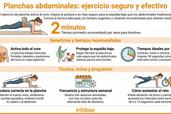 La ciencia detrás de la plancha abdominal: eficacia, riesgos y el dilema del tiempo óptimo