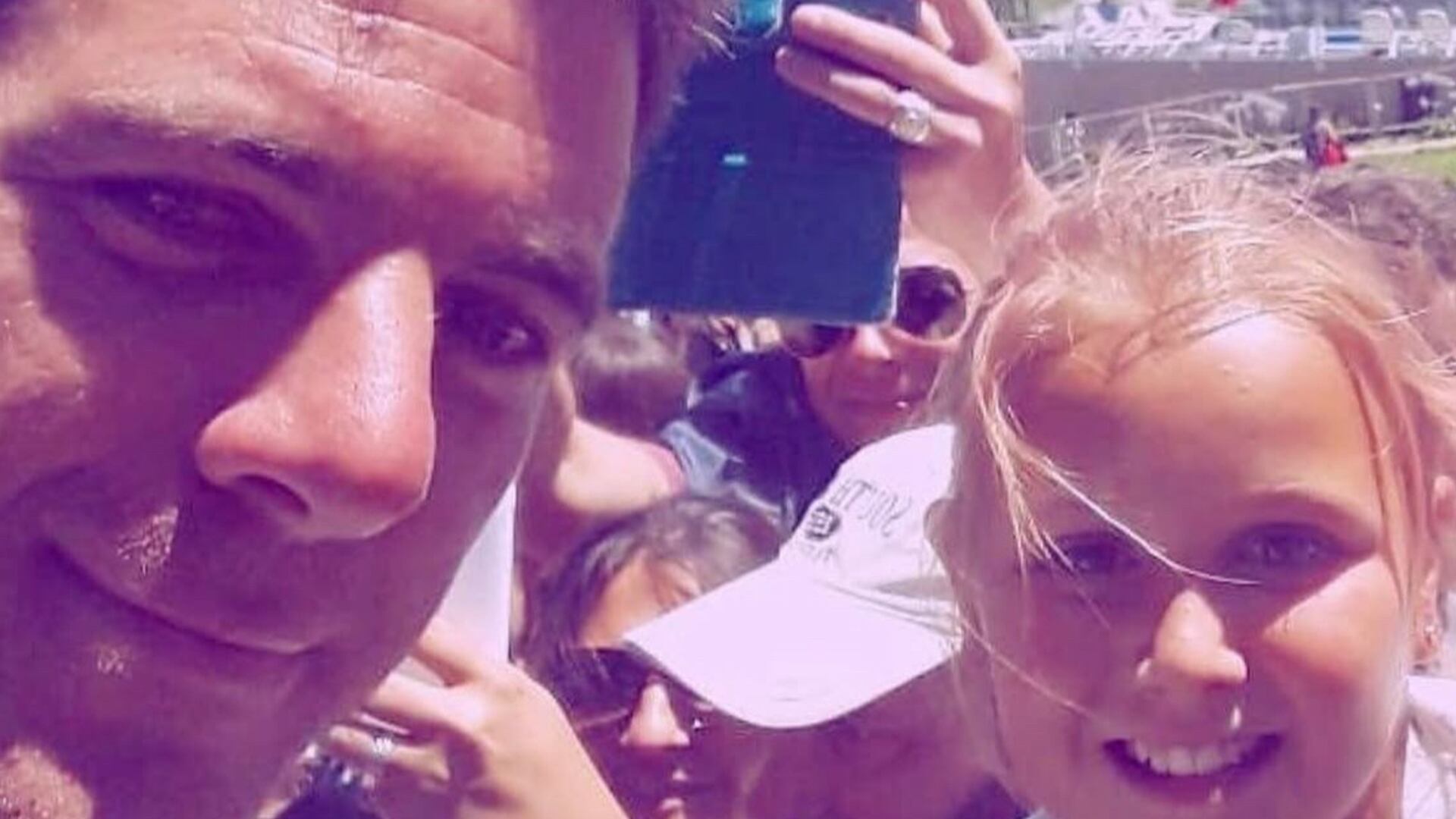 Sol Larraya Guido junto a su ídolo Juan Martín del Potro