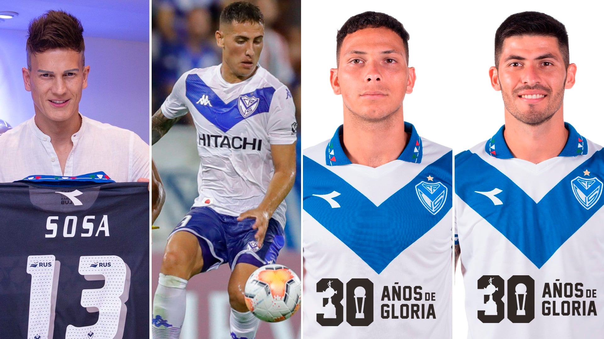 Sebastián Sosa, Braian Cufré, Abiel Osorio y José Florentín