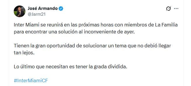 La decisión que tomó el Inter Miami ante la inesperada grieta entre la hinchada y los jugadores
