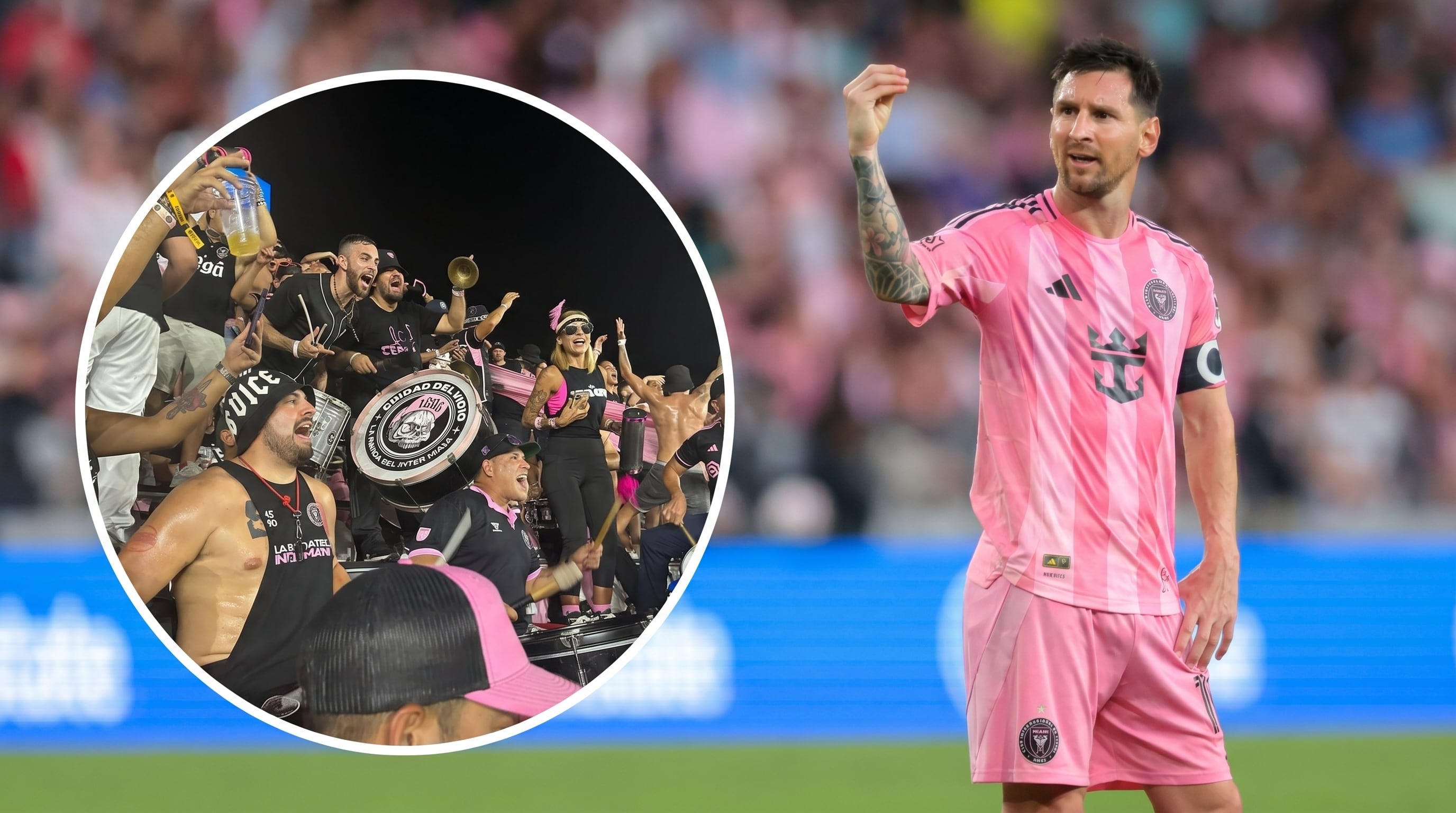 Lionel Messi hizo gestos a la hinchada del Inter Miami que cantó en contra de los jugadores (Mandatory Credit: Sam Navarro-Imagn Images )