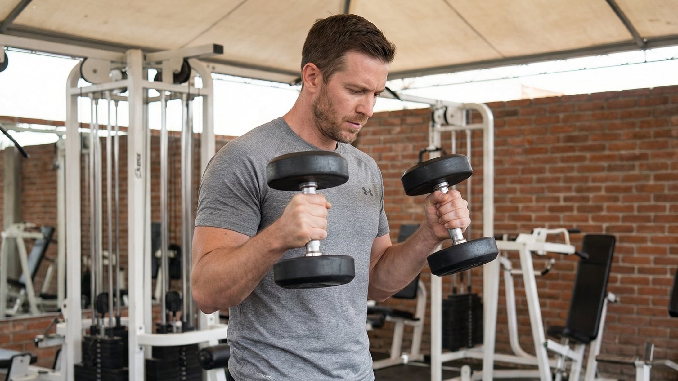 Entre los ejercicios recomendados para bíceps destacan el curl martillo, curl inclinado, curl predicador y el clásico curl con barra para ganar volumen y fuerza (Imagen Ilustrativa Infobae)