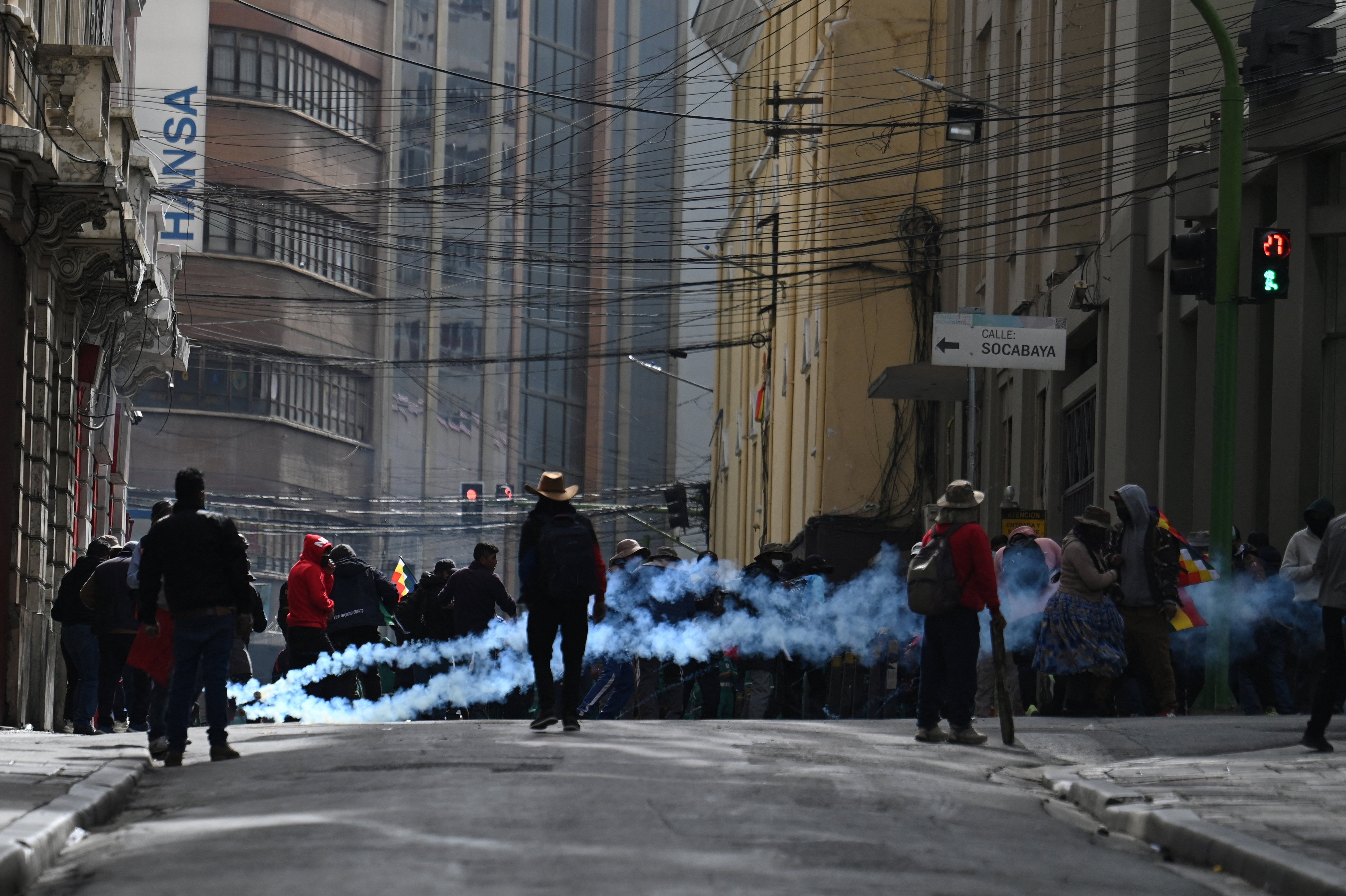 Manifestaciones en La Paz, Bolivia, derivaron en hechos de violencia. 18 de mayo de 2026. REUTERS/Claudia Morales