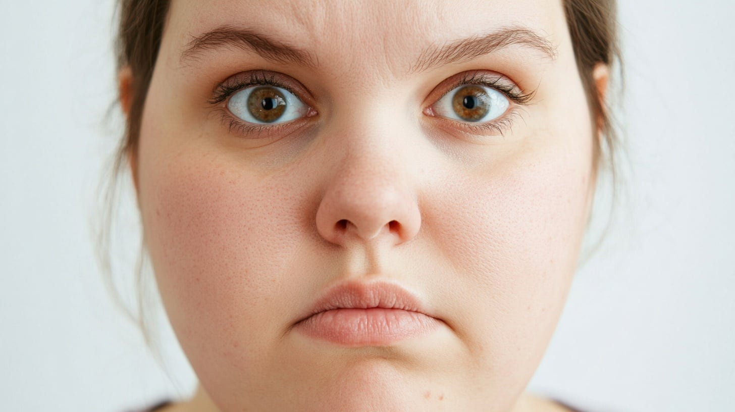 La hinchazón facial o edema, especialmente alrededor de los ojos, puede ser consecuencia de bajos niveles de albúmina por deficiencia proteica (Imagen Ilustrativa Infobae)