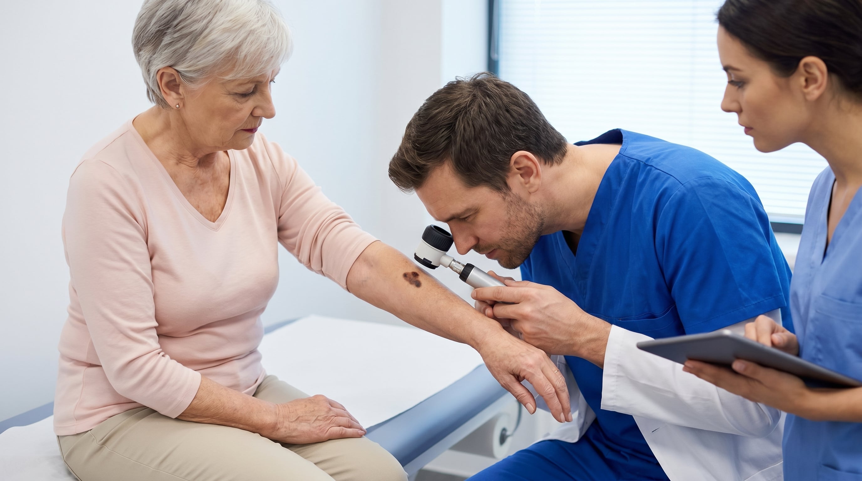 La jornada médica permite la evaluación de lunares sospechosos, manchas, heridas y otras lesiones cutáneas sin requisitos previos. (Imagen Ilustrativa Infobae)