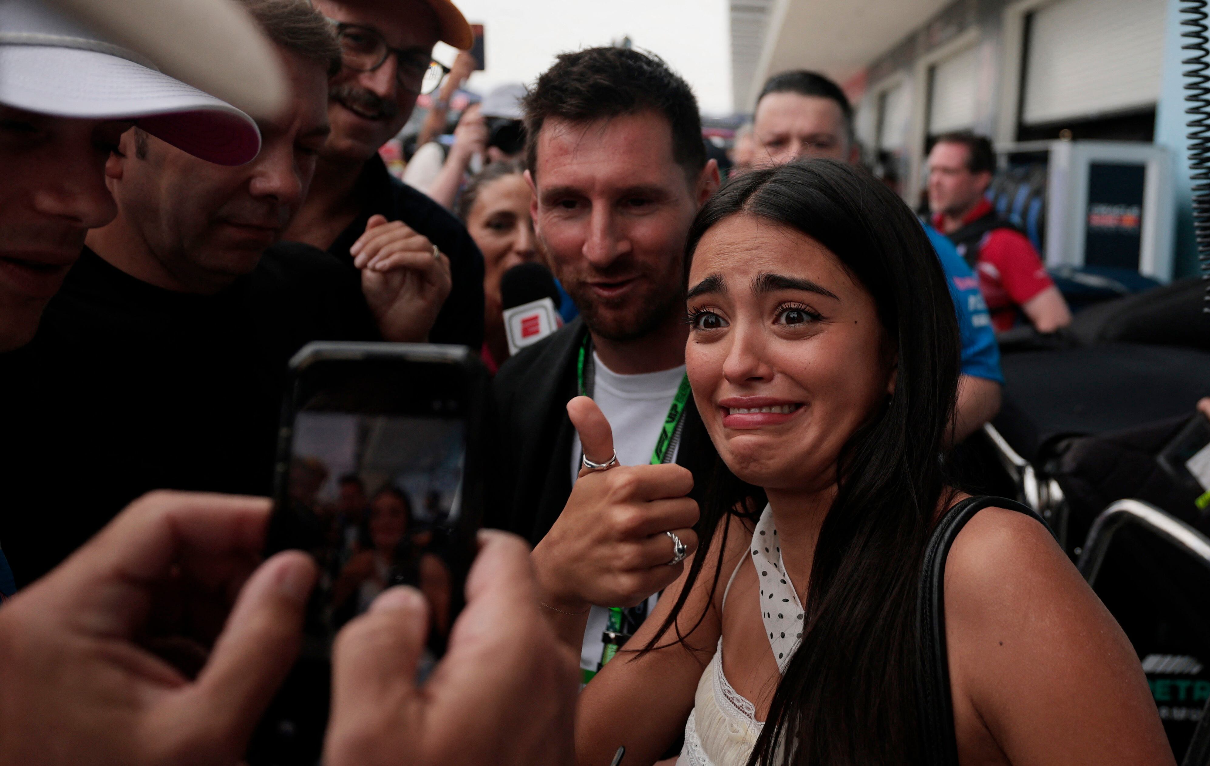 Maia Reficco protagonizó un emotivo encuentro con Lionel Messi durante el Gran Premio de Miami de Fórmula 1 (REUTERS/Brian Snyder)