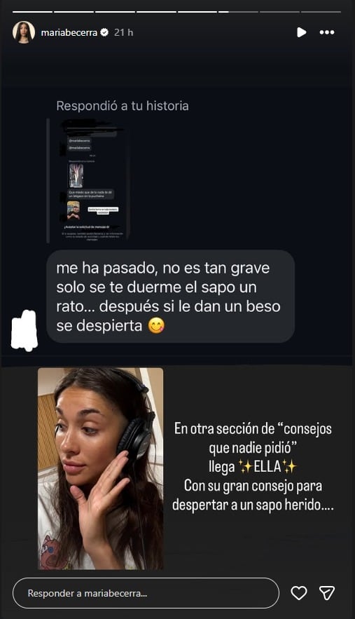 María Becerra mostró su rutina de entrenamiento y tuvo un divertido ida y vuelta con sus fans