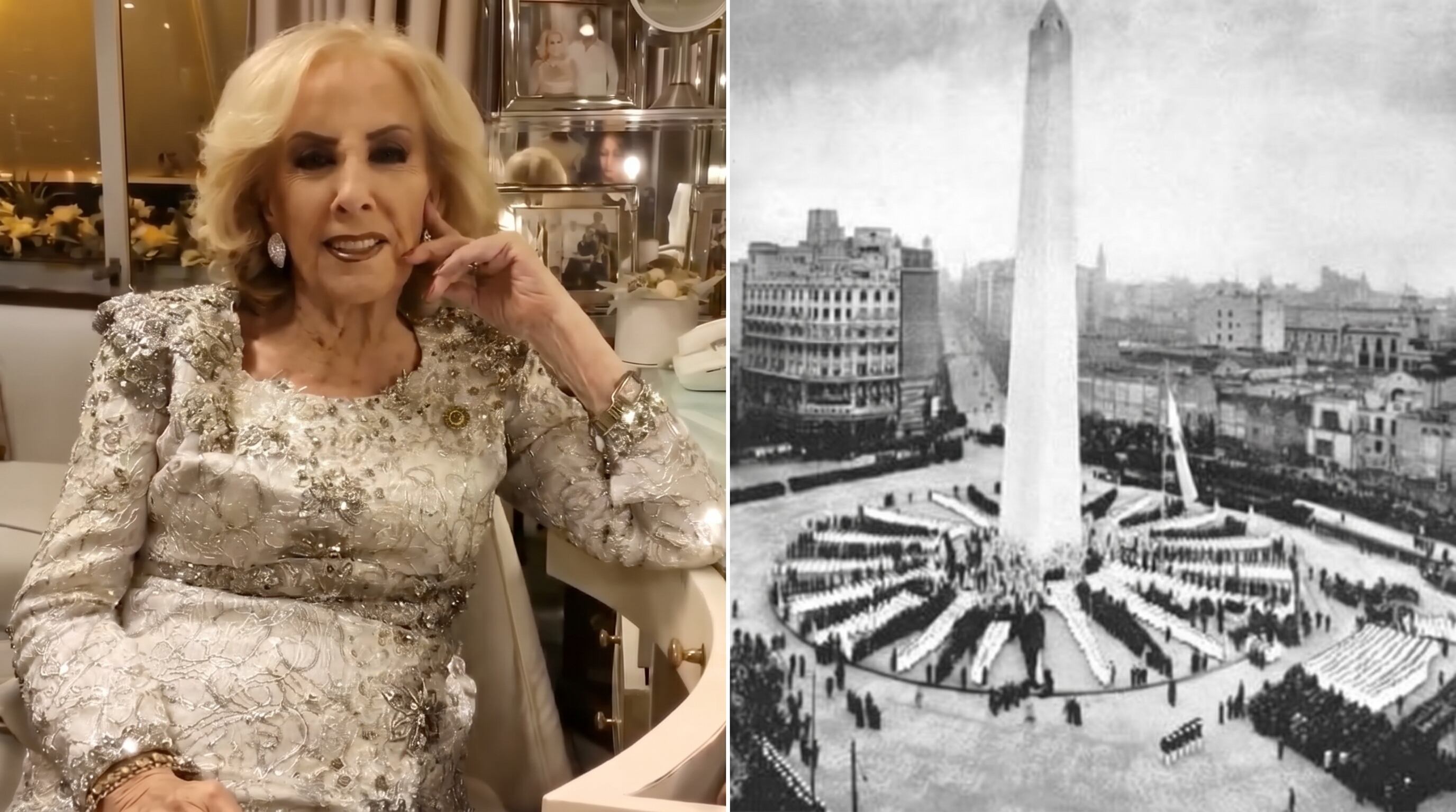 Mirtha Legrand y el Obelisco porteño, dos íconos de la argentinidad