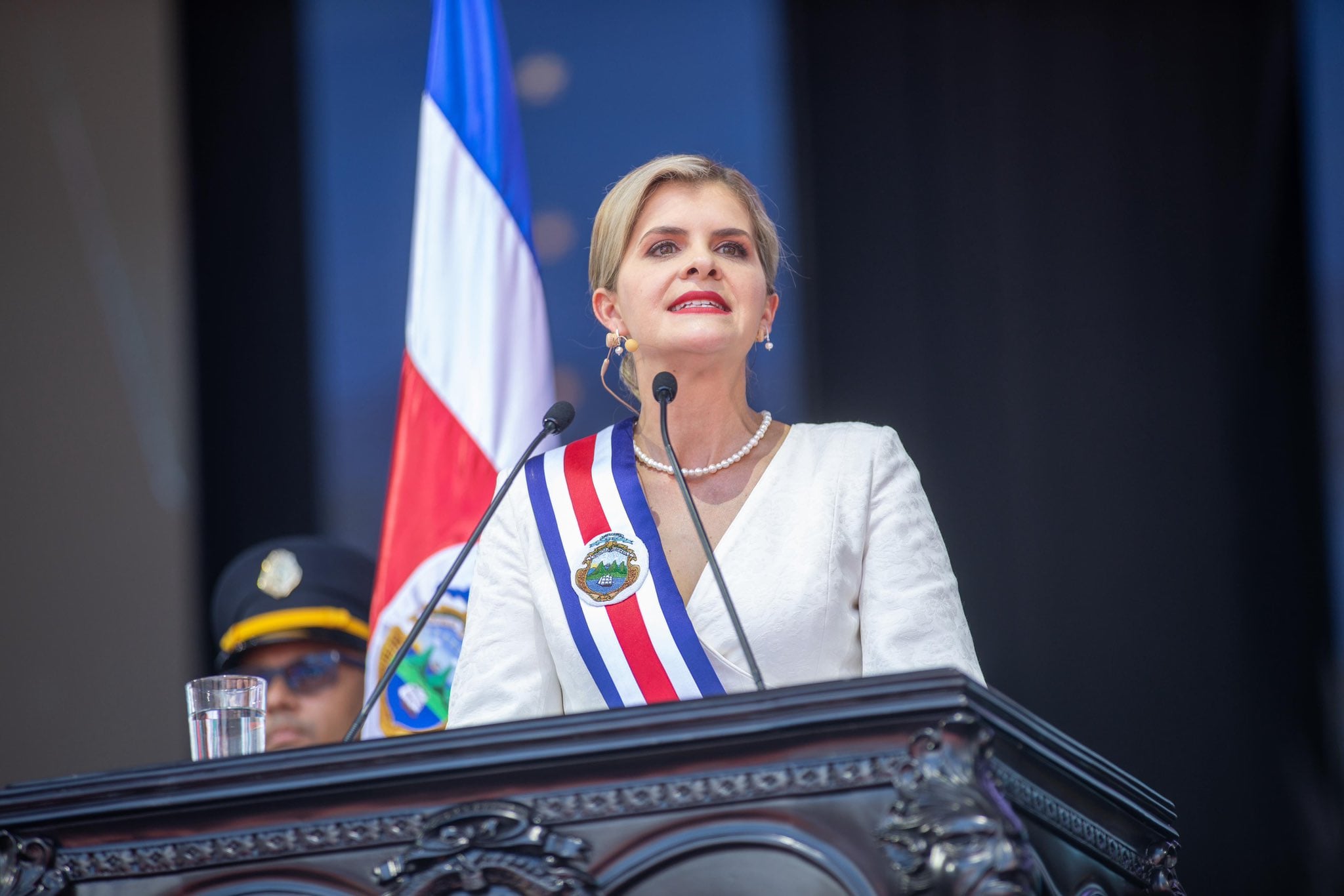 La presidenta de Costa Rica, Laura Fernández, elevó el tono de la disputa comercial y trasladó el tema a la Cancillería costarricense para impulsar acciones diplomáticas. (Cortesía: Presidencia de la República Dominicana)