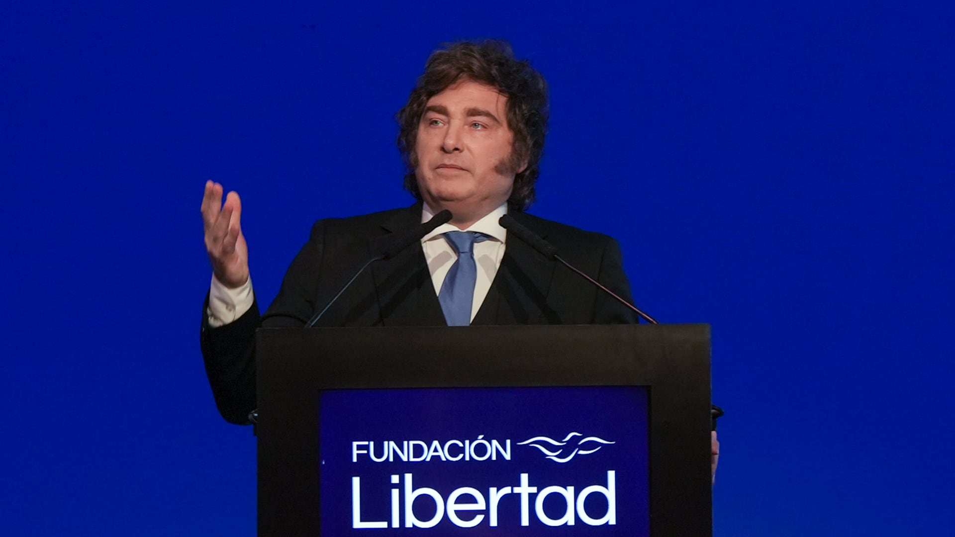 El presidente argentino Javier Milei quedó en el puesto 16 de 18 mandatarios evaluados (Prensa Fundación Libertad)
