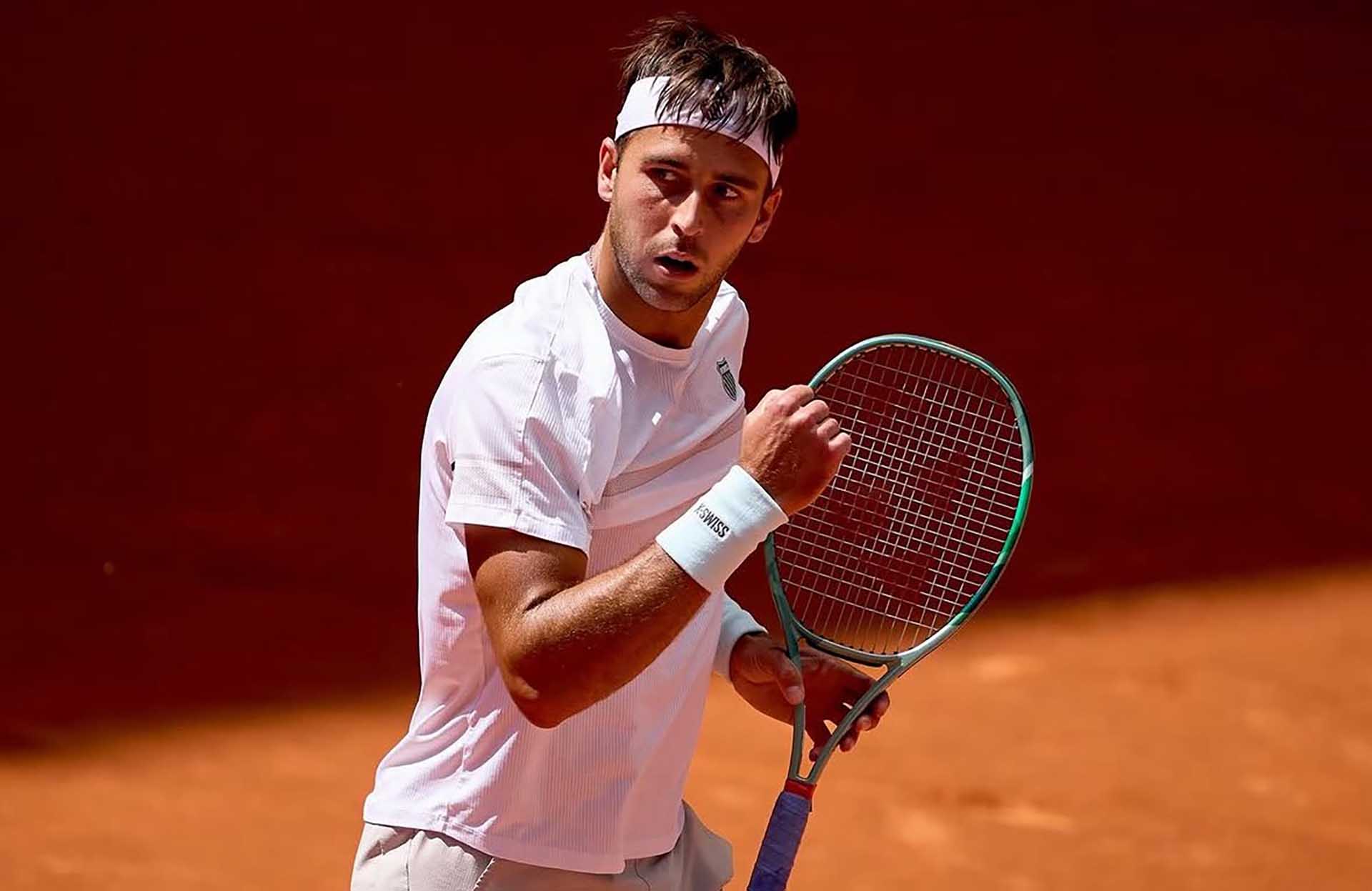 Tomás Etcheverry debuta en el Masters 1000 de Roma (Instagram: @tomasetcheverry123)