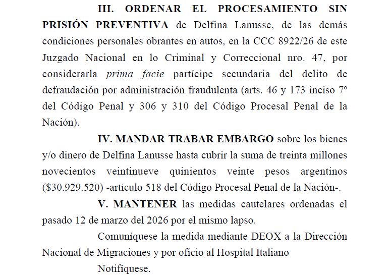 El procesamiento de 