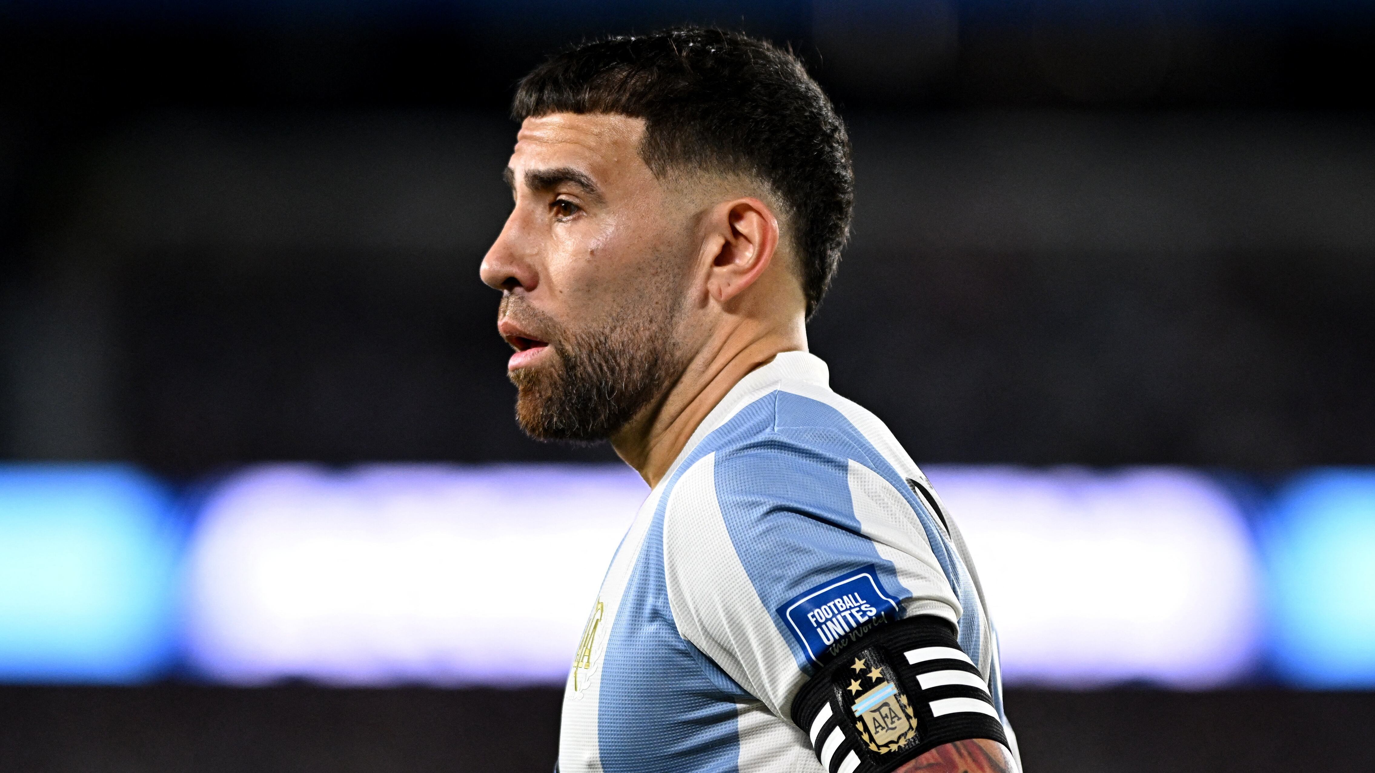 Ota, con la camiseta de la selección argentina. El Mundial 2026 sería su último torneo con el combinado nacional (REUTERS/Rodrigo Valle)