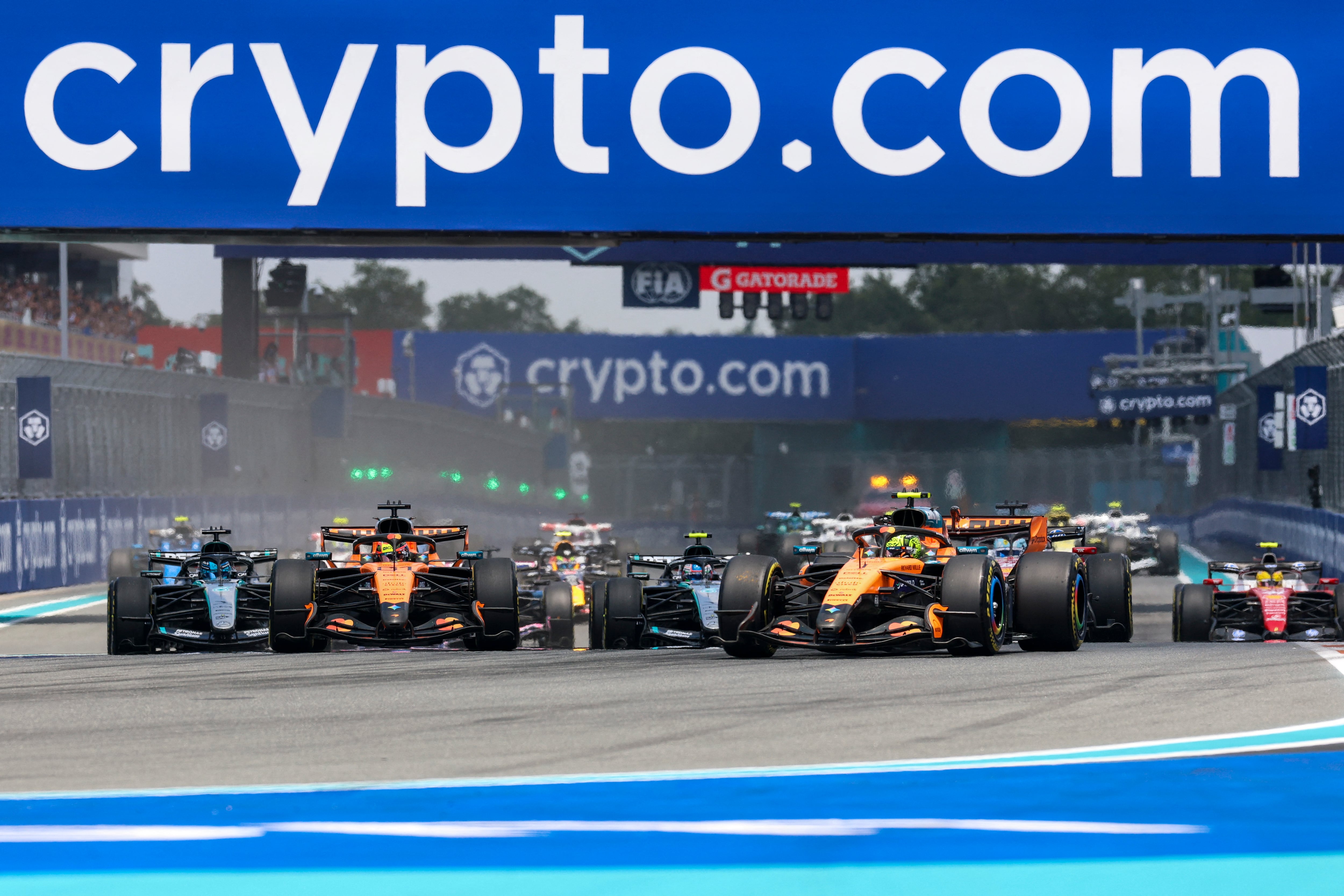 La FIA modificó el horario del GP de Miami (Nathan Ray Seebeck-Imagn Images)
