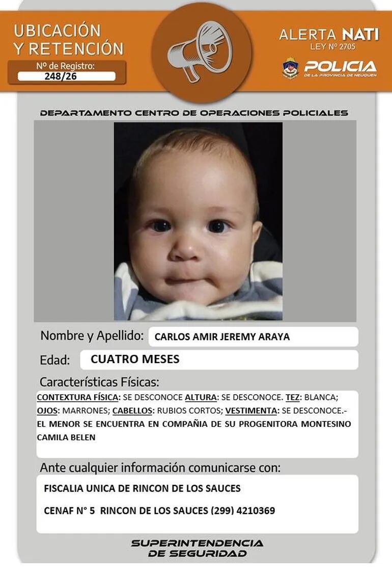 Sigue la búsqueda en Neuquén: intensifican rastrillajes y analizan los últimos movimientos de Camila Montesino y su bebé, ambos desaparecidos