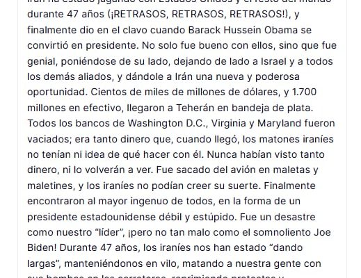 Trump dijo que la respuesta de Irán a la propuesta de Estados Unidos para terminar la guerra es “totalmente inaceptable”
