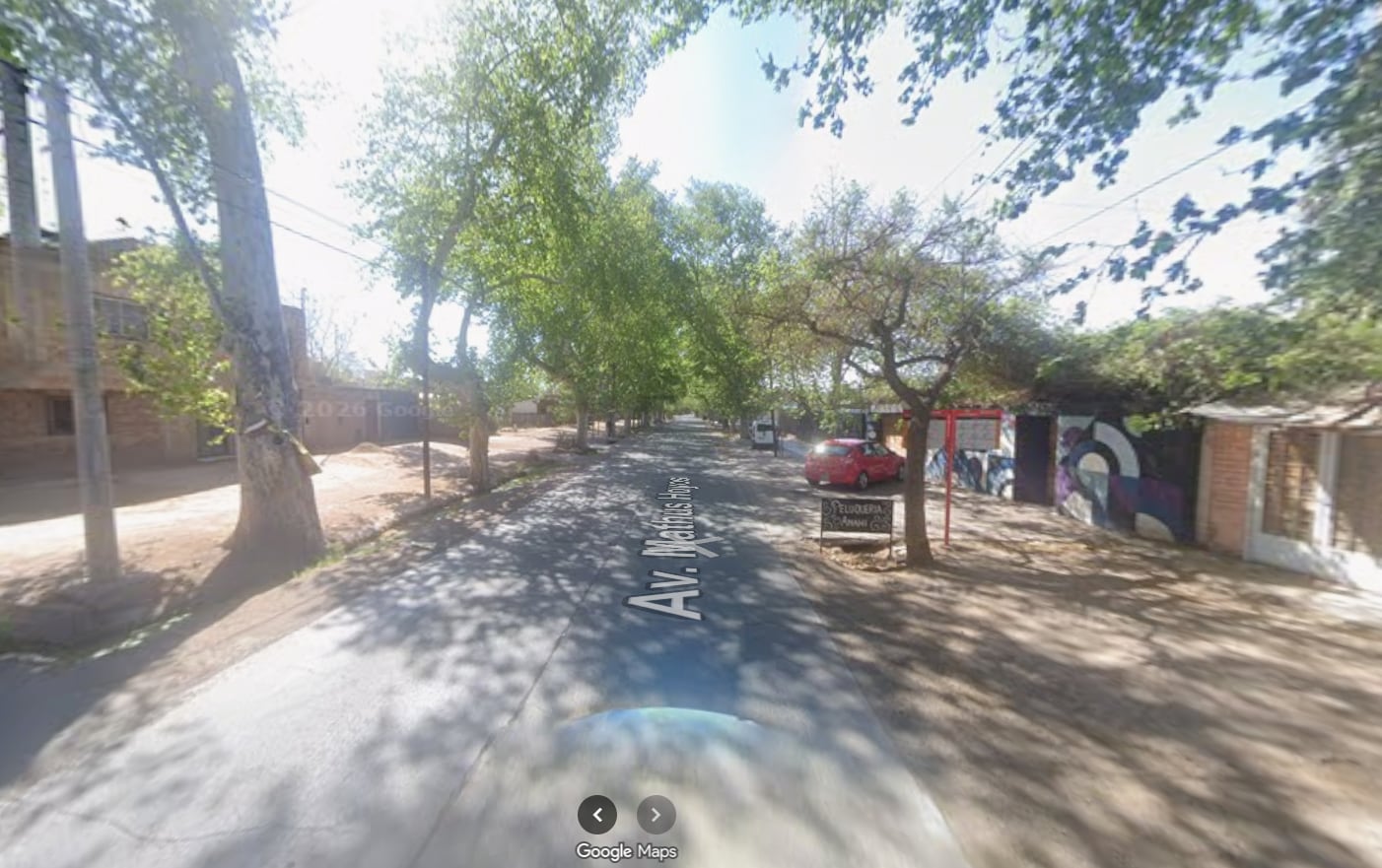 Calle Mathus Hoyos al 1800, en Mendoza, donde se encuentra la vivienda de la pareja (Google Maps)