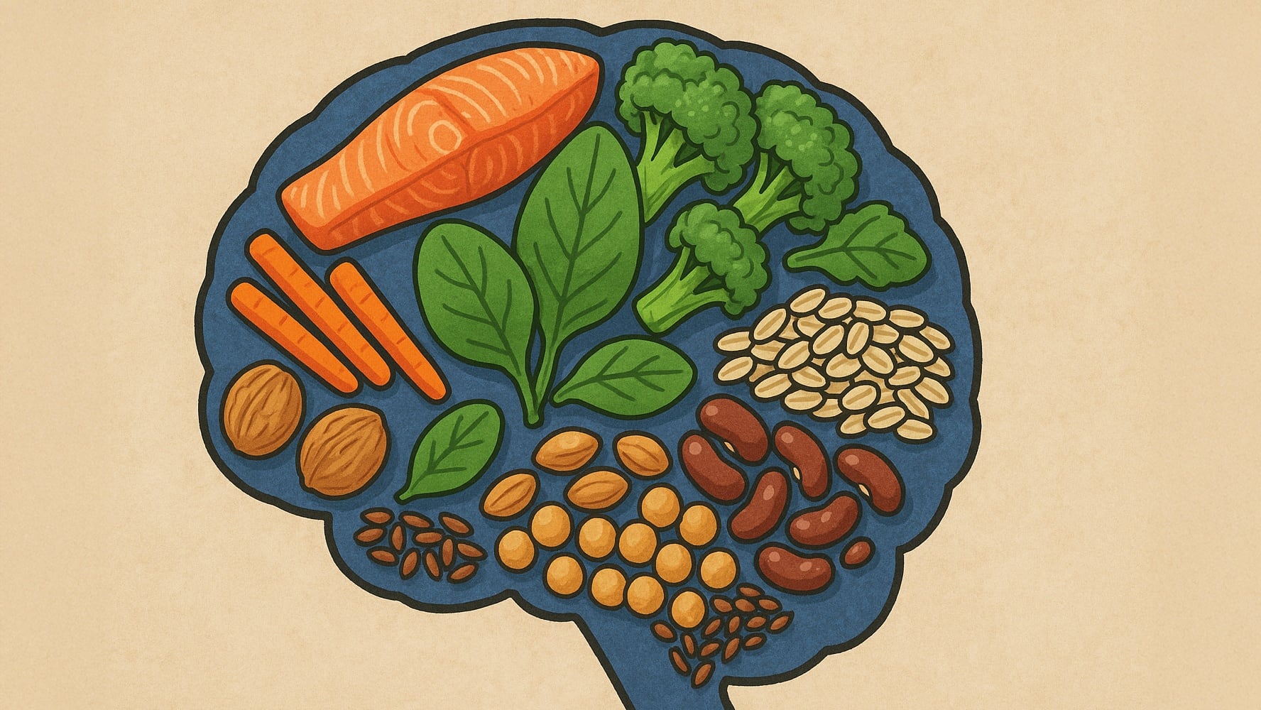 Una alimentación rica en antioxidantes, omega-3, fibra y vitaminas se asocia con mejor salud cerebral y agudeza cognitiva (Imagen ilustrativa Infobae)