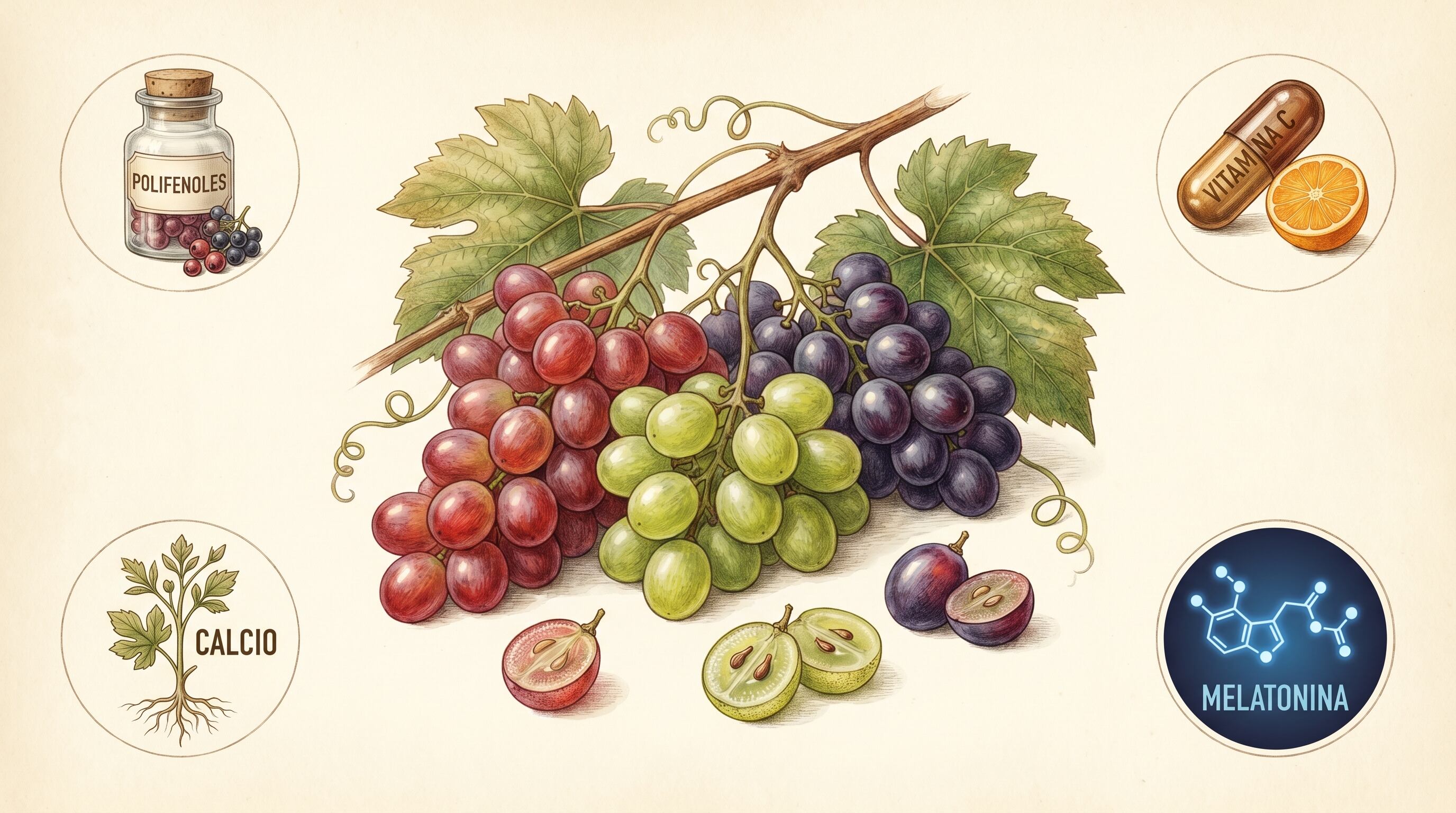 El consumo habitual de uvas aporta hidratación, vitaminas esenciales y compuestos bioactivos que pueden fortalecer el sistema inmune (Imagen Ilustrativa Infobae)
