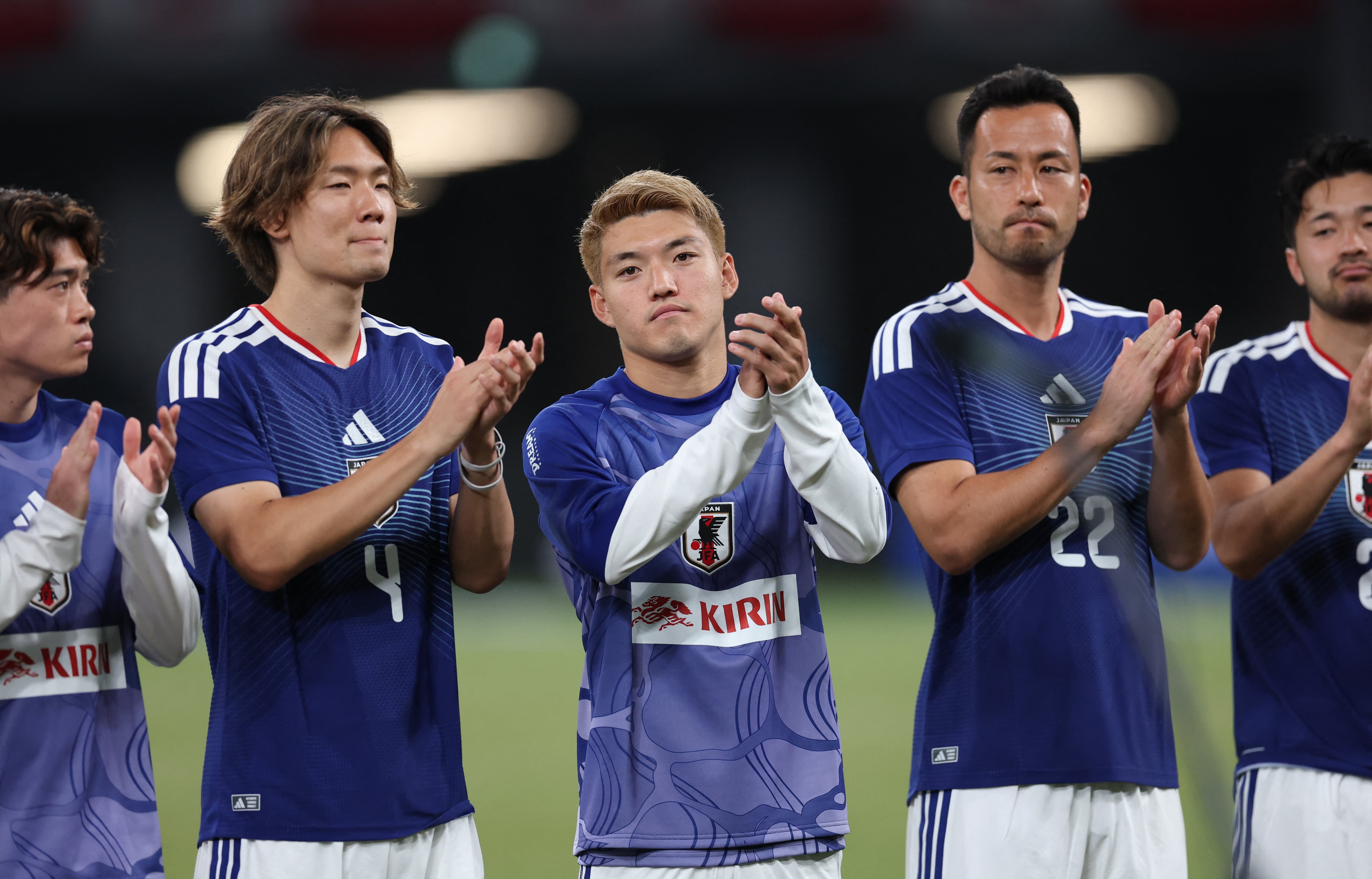 Un colectivo de mujeres de Otsuchi transformó la camiseta de Japón para el Mundial 2026 con la técnica tradicional del sashiko (REUTERS/Issei Kato)