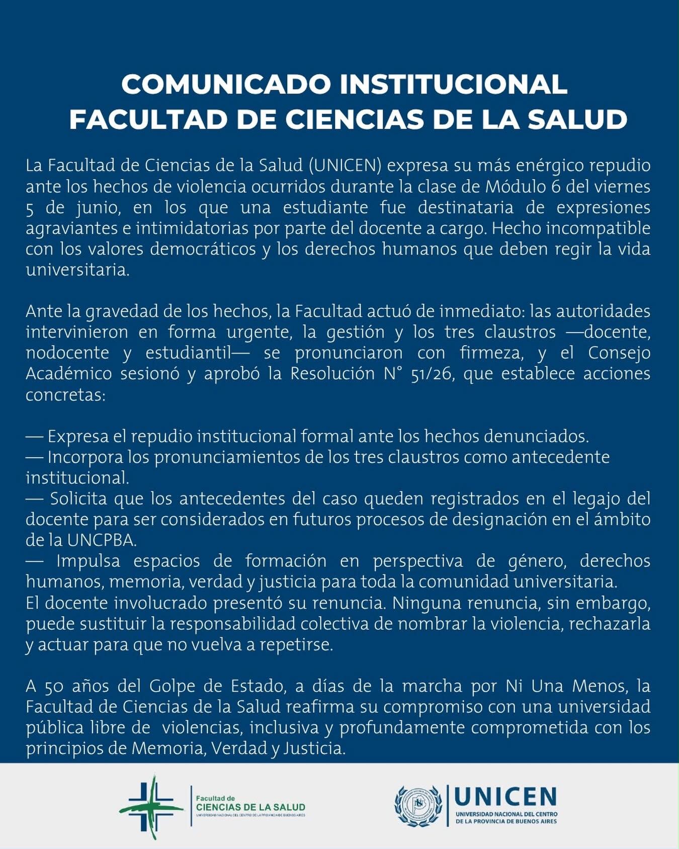 “A esta hay que matarla y tirarla en el baúl de un Falcon verde”: un docente dejó su cargo después de una denuncia por una frase con alusión a la dictadura