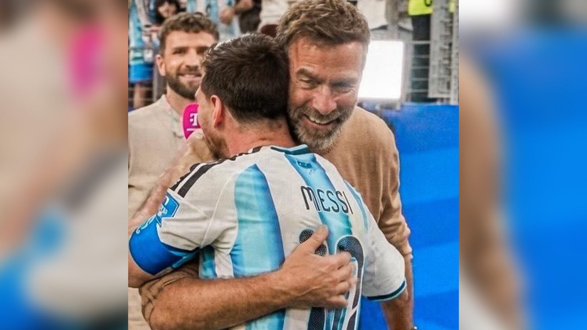 Klopp y Messi se abrazaron tras el partido de Argentina-Austria