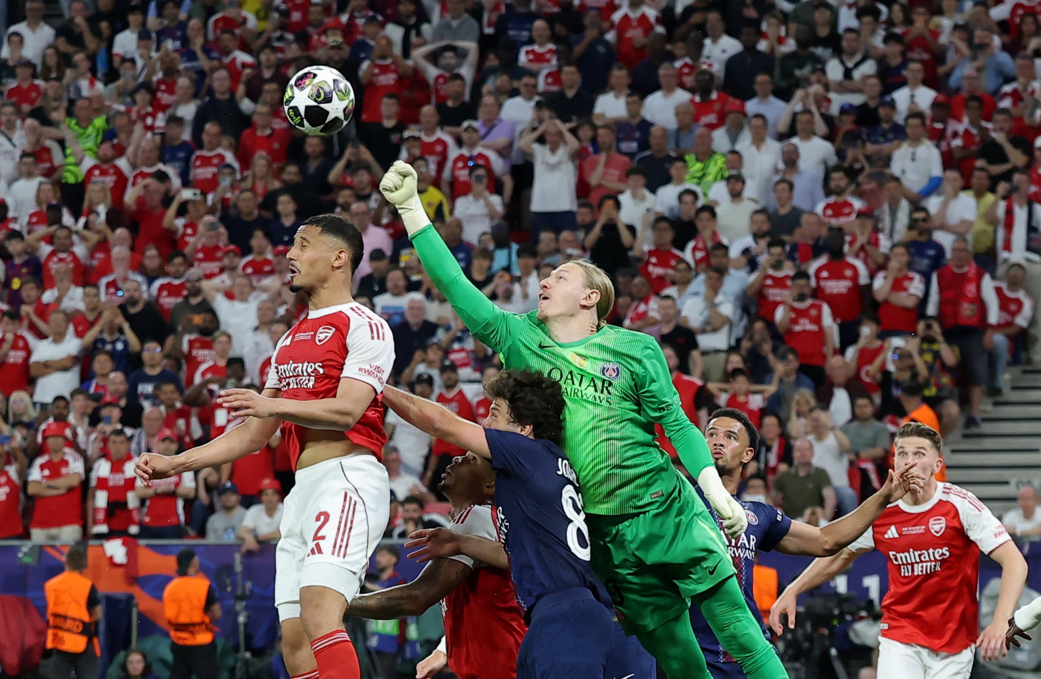 Saliba jugó la final de la Champions League contra PSG (Reuters)