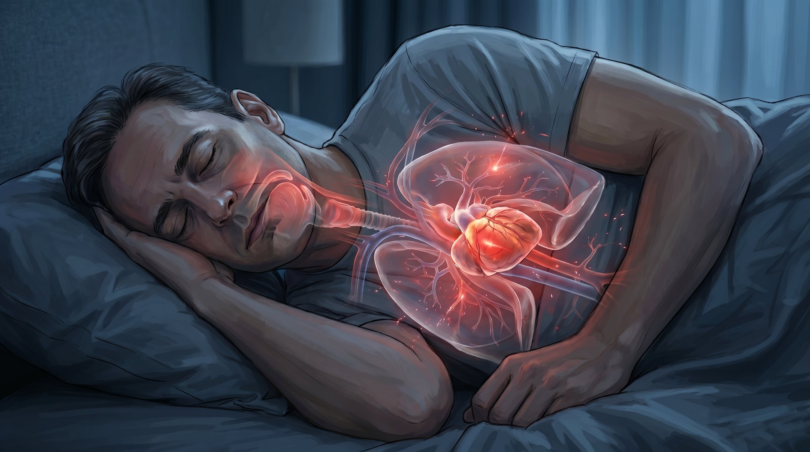La apnea obstructiva del sueño puede elevar la presión arterial y someter al sistema cardiovascular a una carga constante (Imagen Ilustrativa Infobae)
