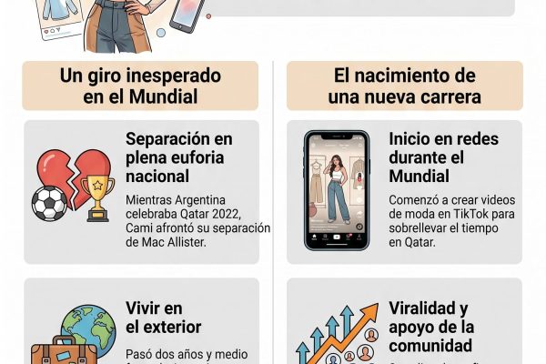 Cami Mayan reveló cómo sus videos en el Mundial de Qatar la ayudaron a superar su ruptura con Alexis Mac Allister