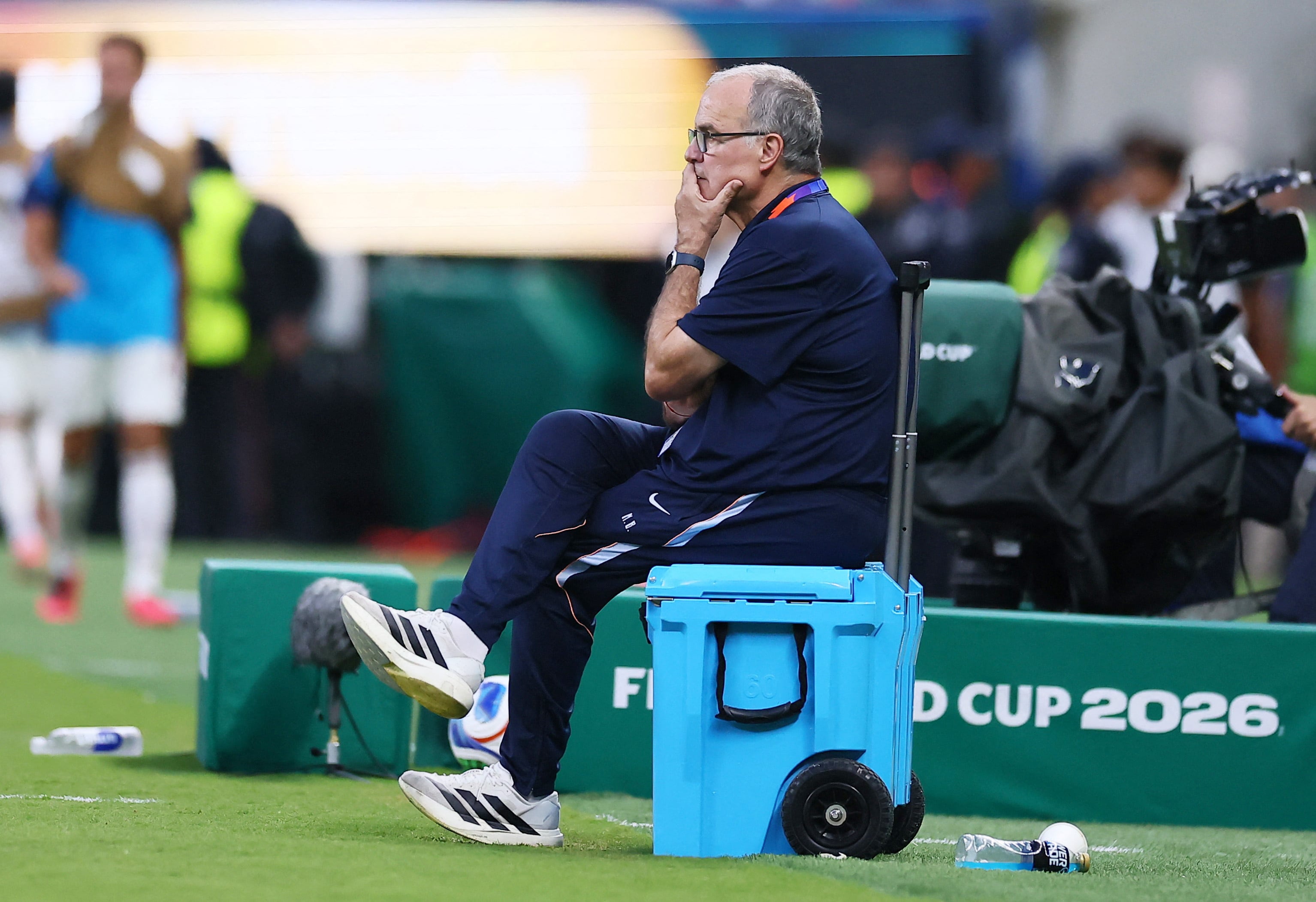 Marcelo Bielsa no seguirá como entrenador de Uruguay tras el Mundial 2026 (REUTERS/Eloisa Sánchez)