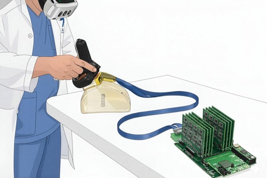 AR-VIU, la nueva herramienta del MIT, combina ultrasonido y realidad aumentada para convertir imágenes 2D en una visualización digital tridimensional superpuesta sobre el cuerpo (MIT)