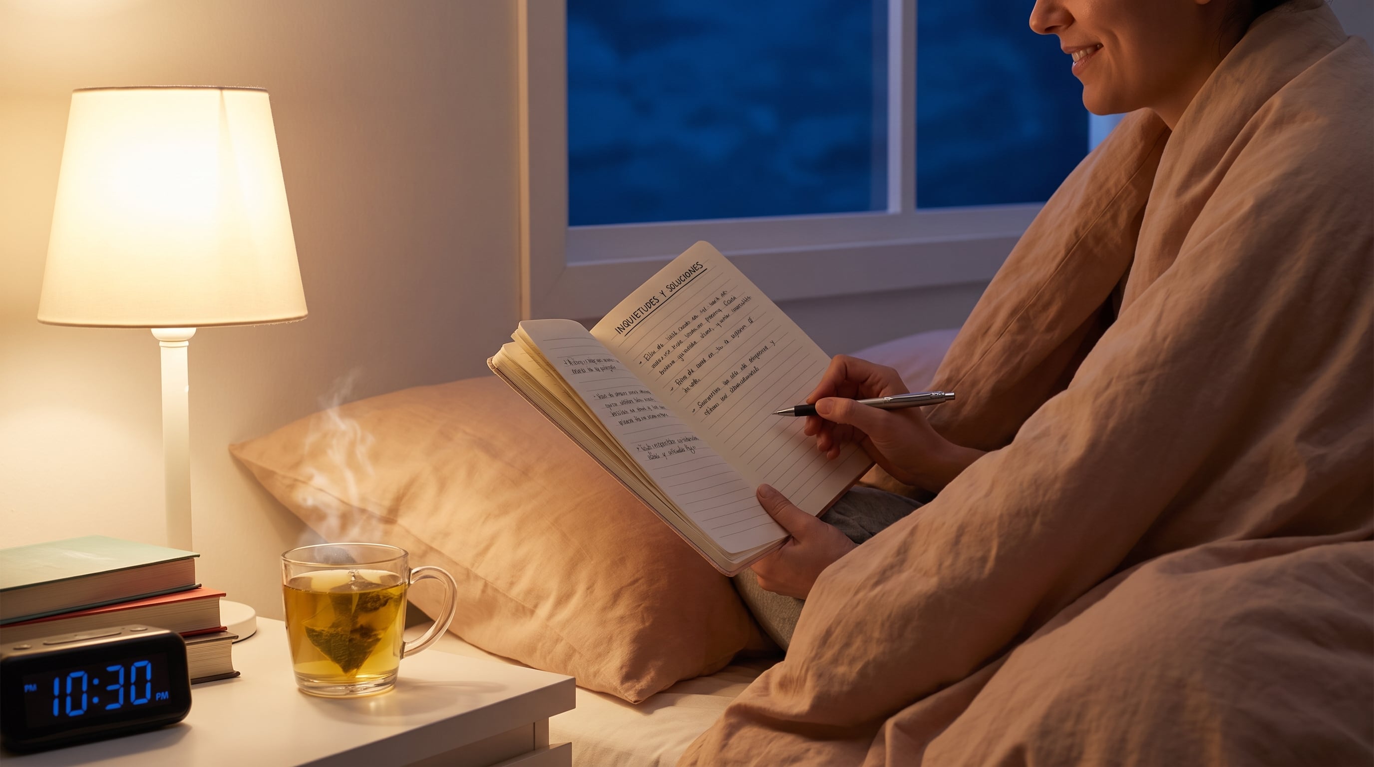 Escribir preocupaciones antes de dormir y consultar con especialistas son estrategias útiles ante el insomnio persistente (Imagen Ilustrativa Infobae)
